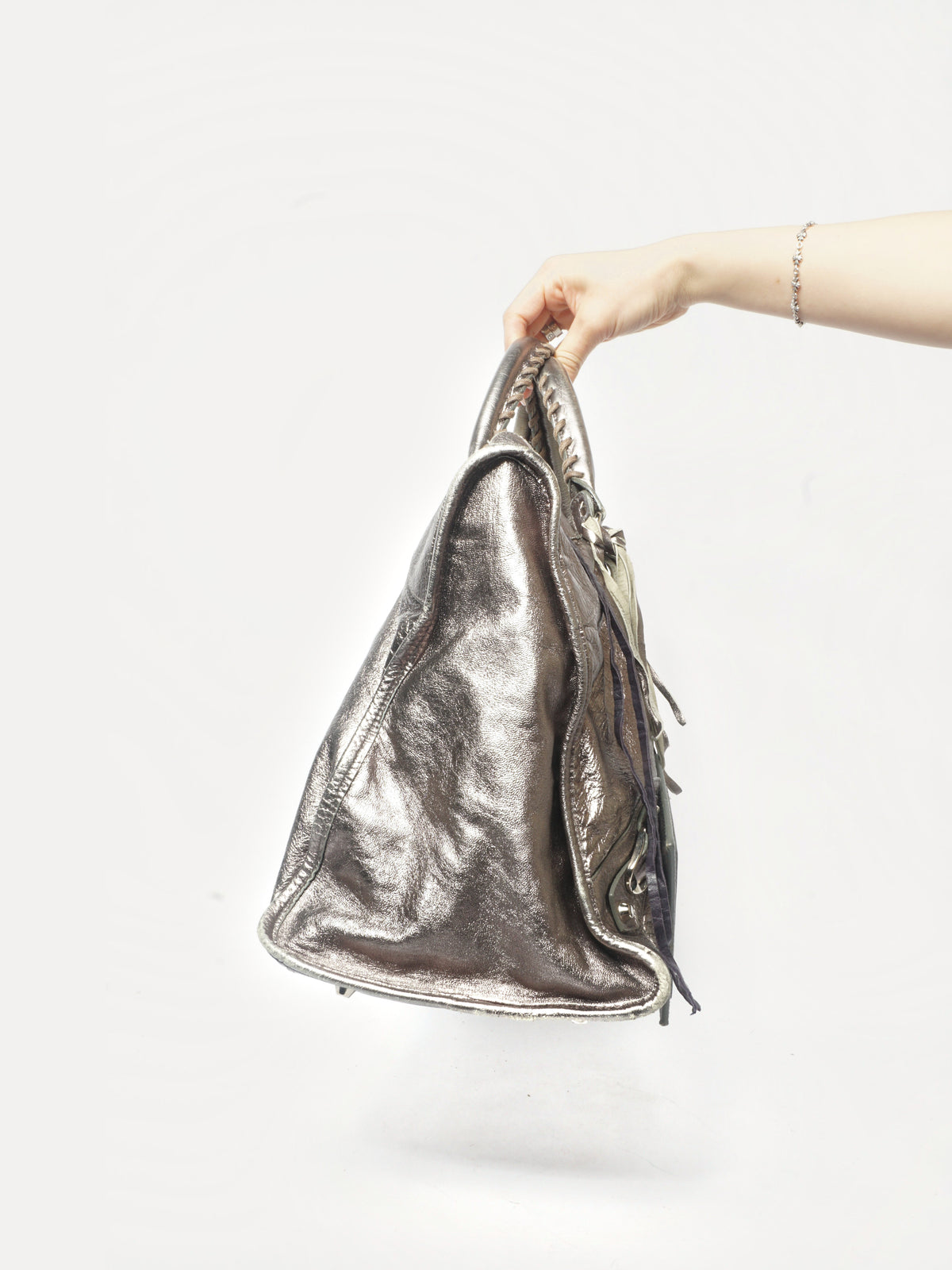 Balenciaga Metallic City Giant Weekender Bag