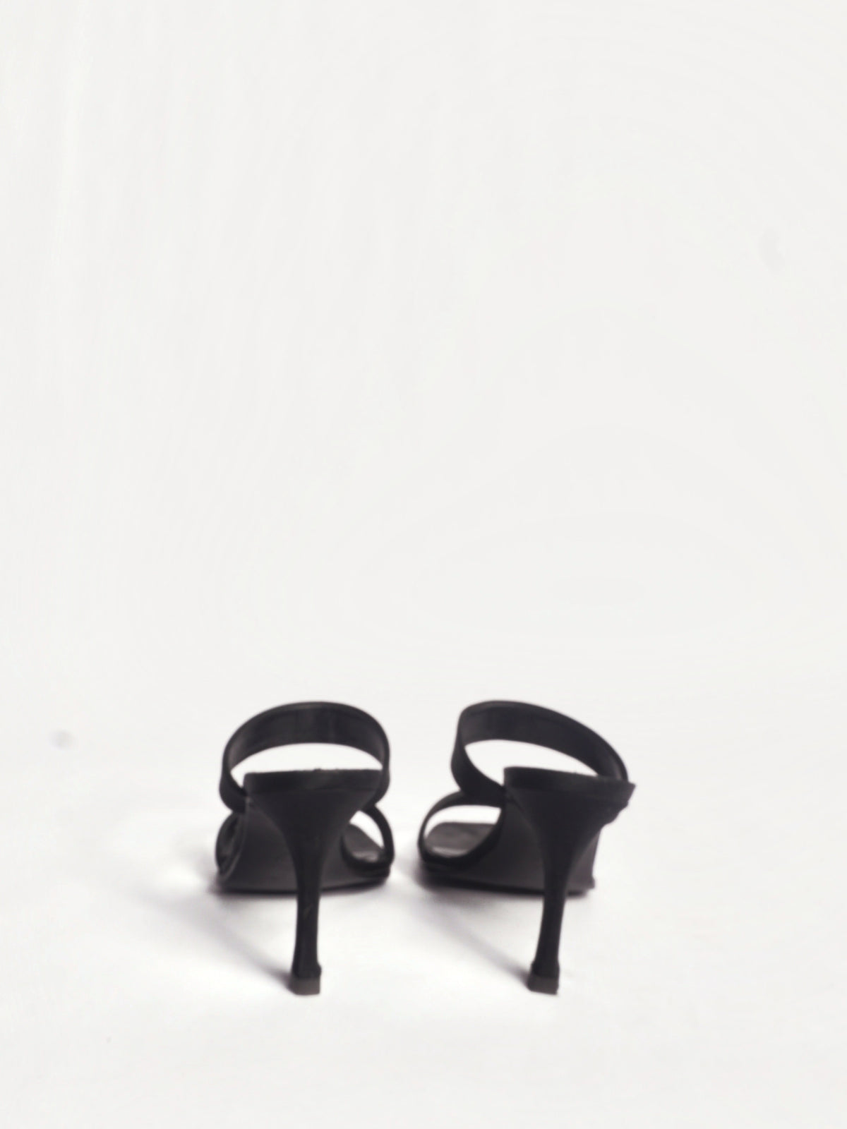 Chanel Black Satin Mules