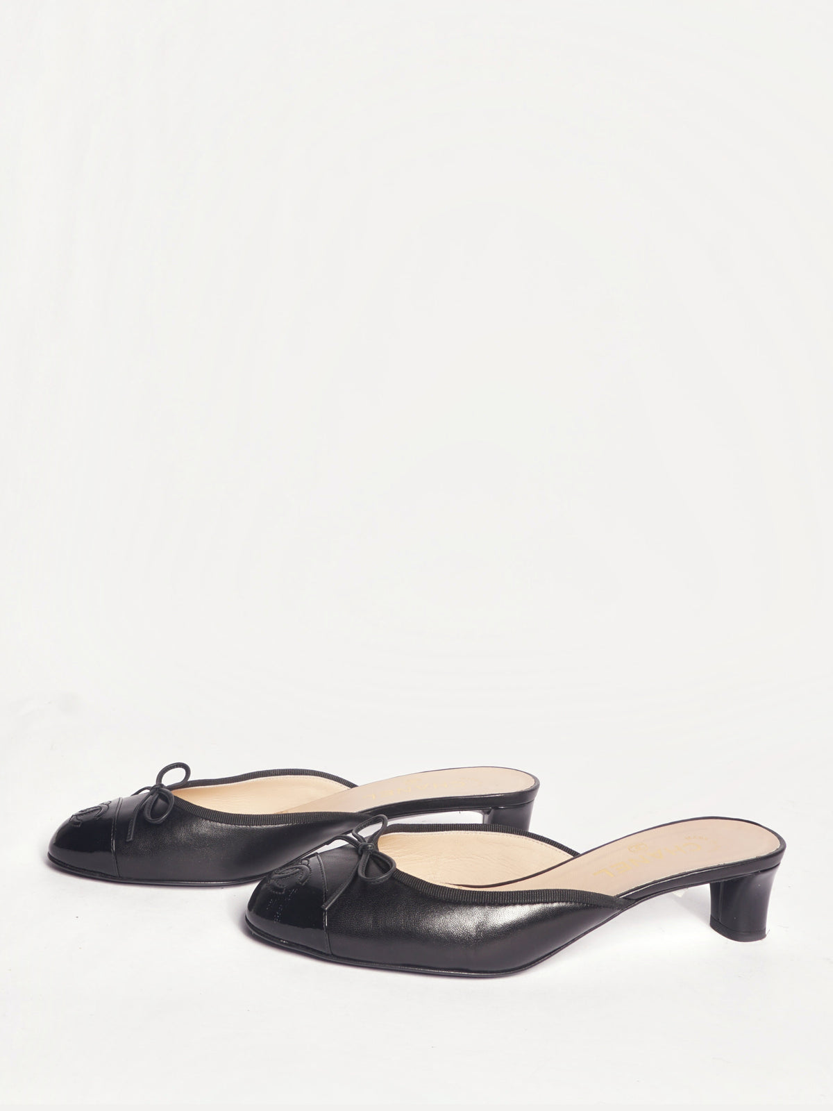 Chanel Black Mules