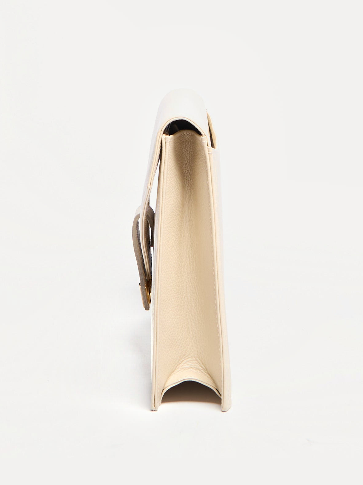 90’s Yves Saint Laurent Cream Envelope Clutch