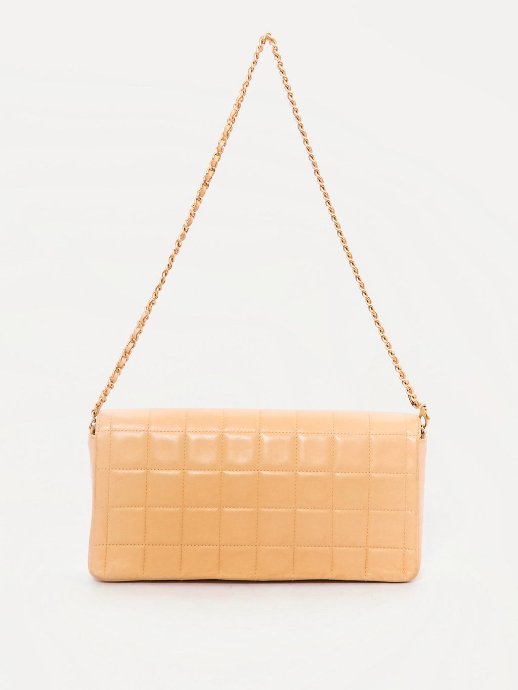 Chanel Beige Chocolate Bar Shoulder Bag