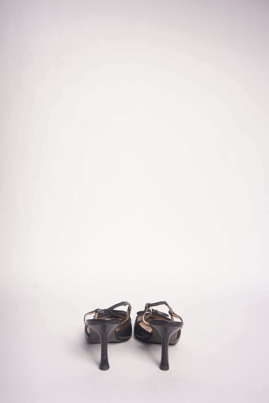 Chanel Black Pointed Toe Slingback Pump