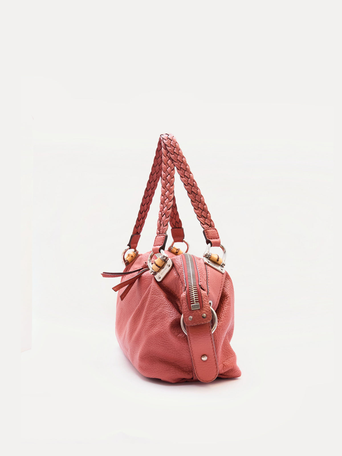 Gucci Orange Pebbled Leather Hobo Bag