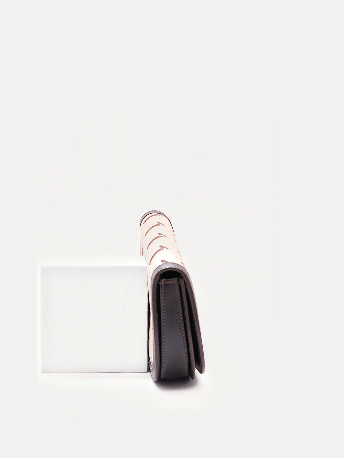 Gucci Brown Boot Printed Horsebit Leather Clutch Bag