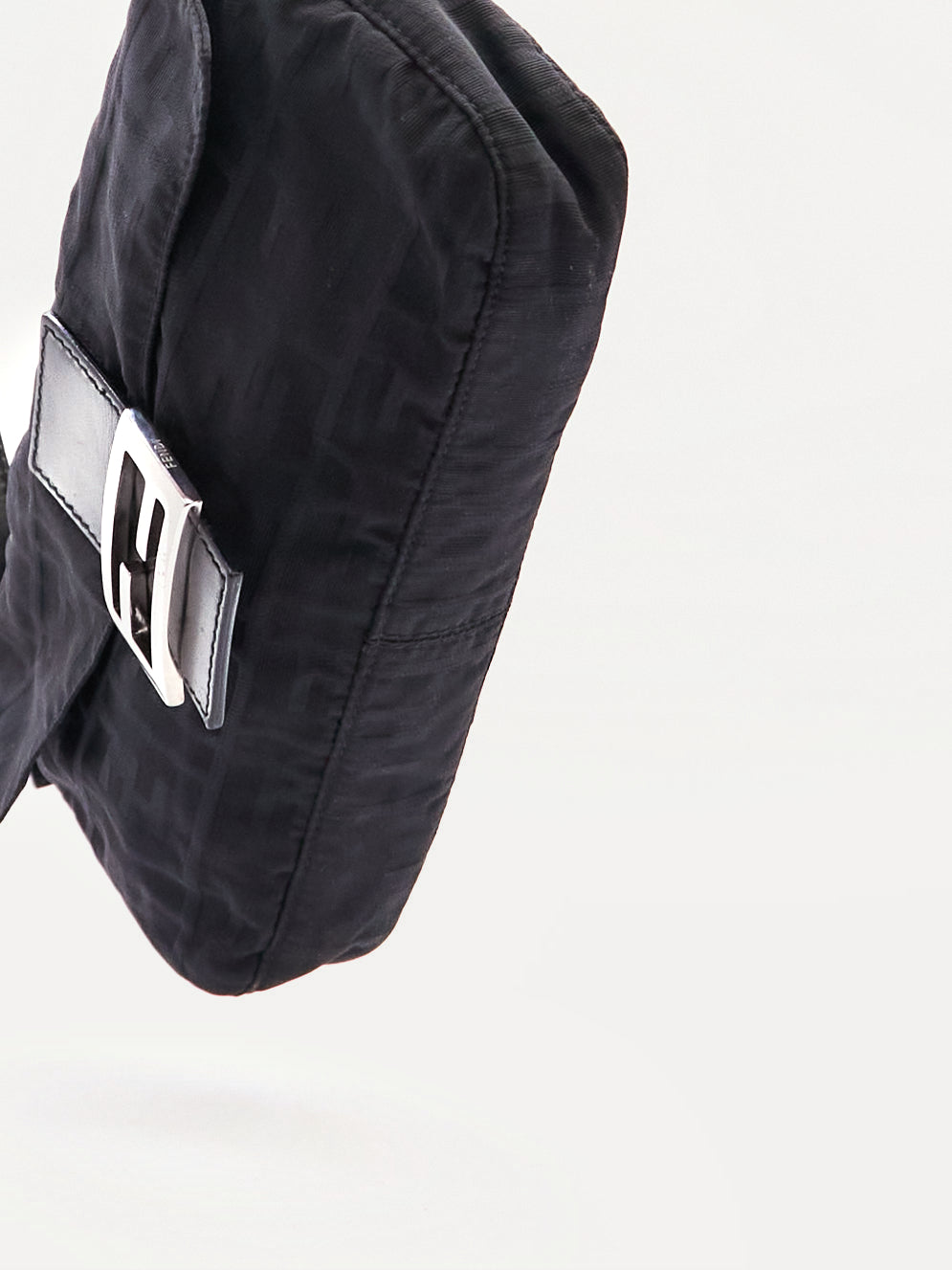 Fendi Black Zucca Monogram Print Baguette