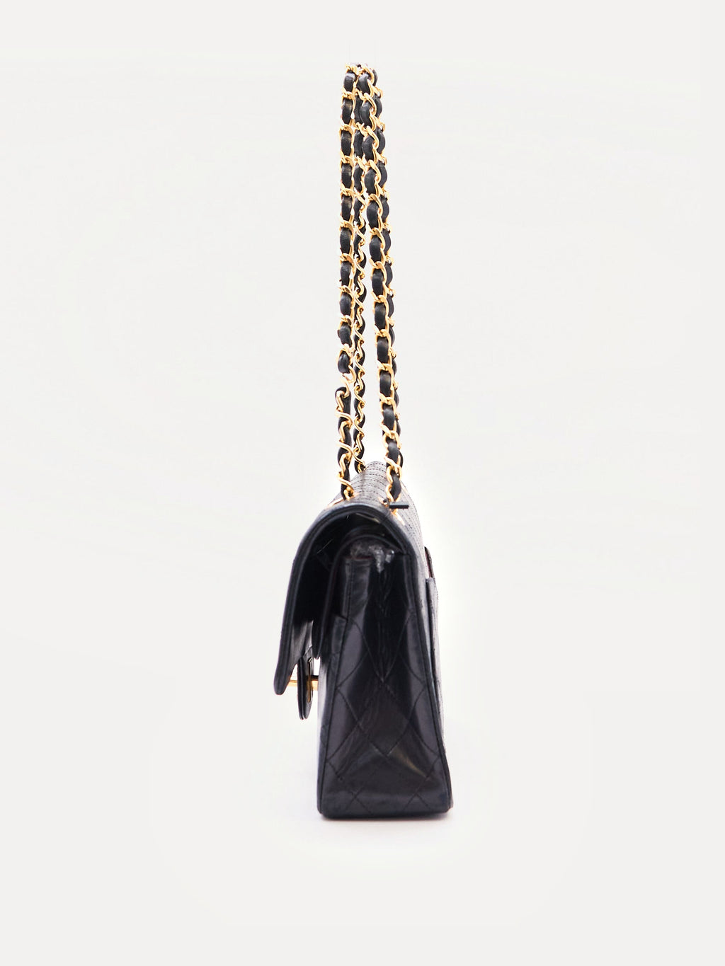 Chanel Black Classic Double Flap 25 Lambskin Shoulder Bag