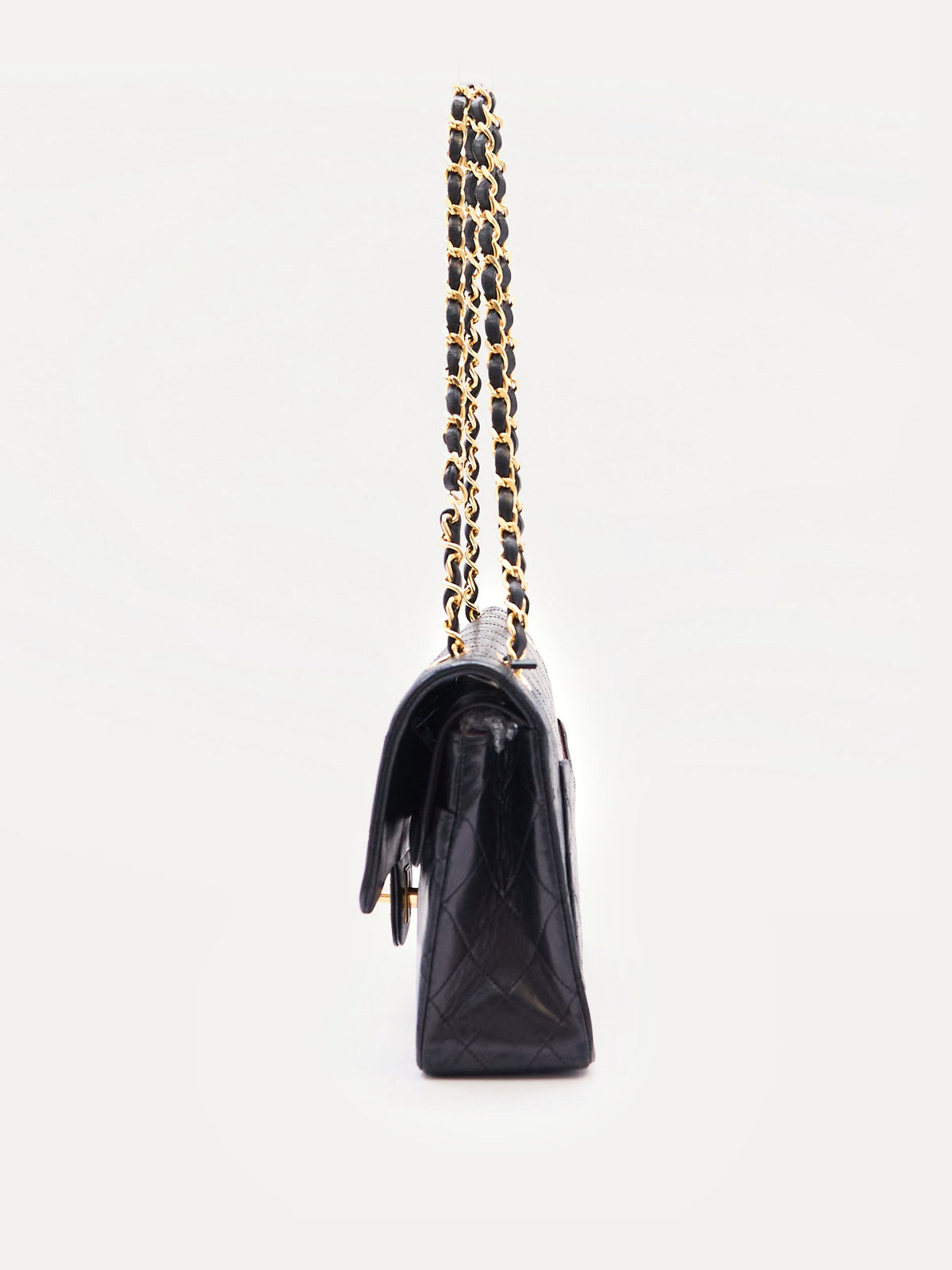 Chanel Black Classic Double Flap 25 Lambskin Shoulder Bag