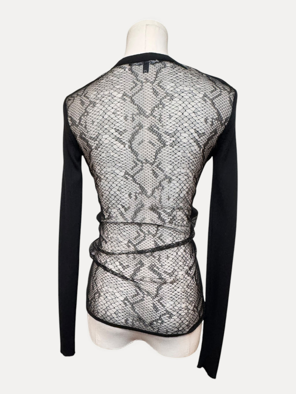 Gucci Black Sweater w/ Lace Back Panel