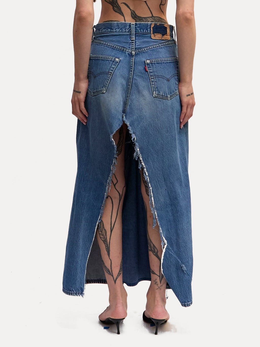 90's Custom Levi's Denim Maxi Skirt