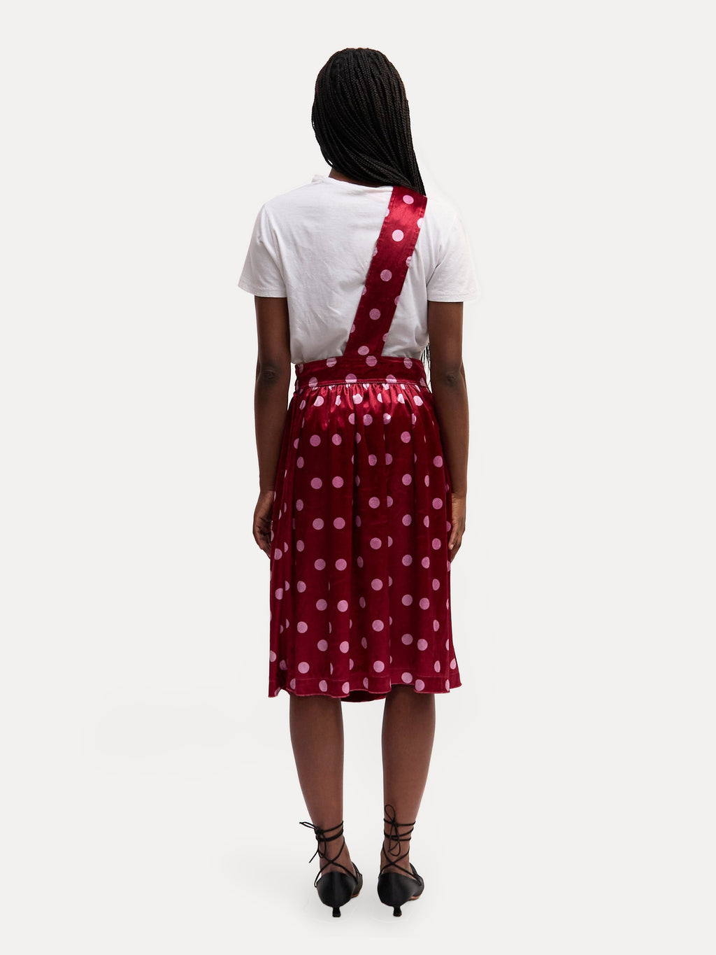 CDG Red Pink Polka Dot Skirt