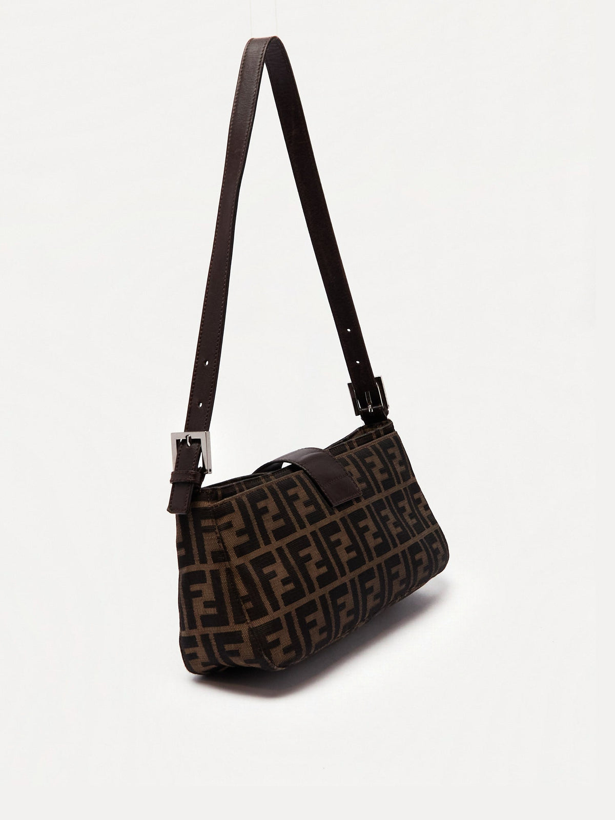90's Fendi Baguette Brown Zucca Shoulder Bag