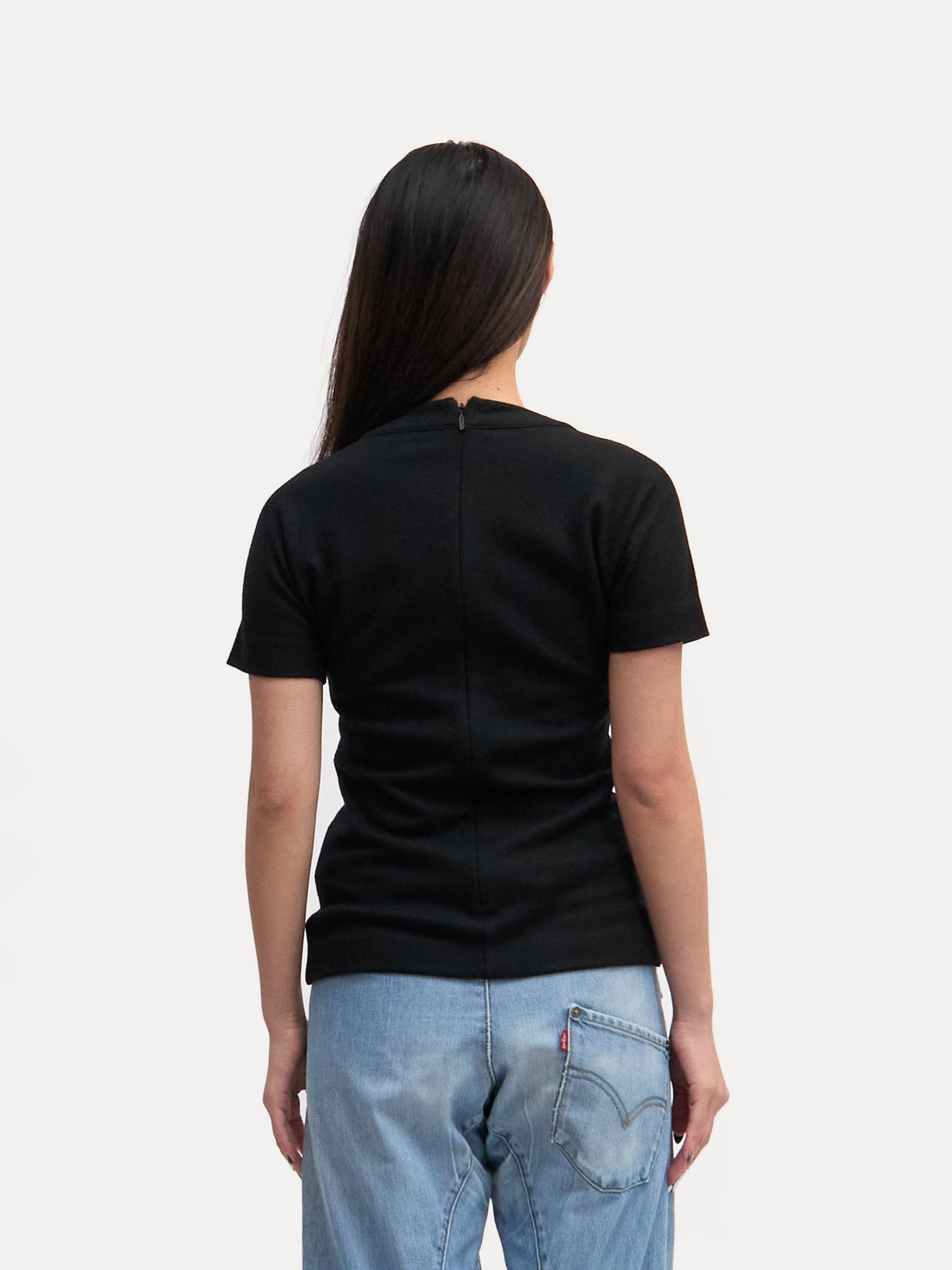 Gucci Black Draped Top