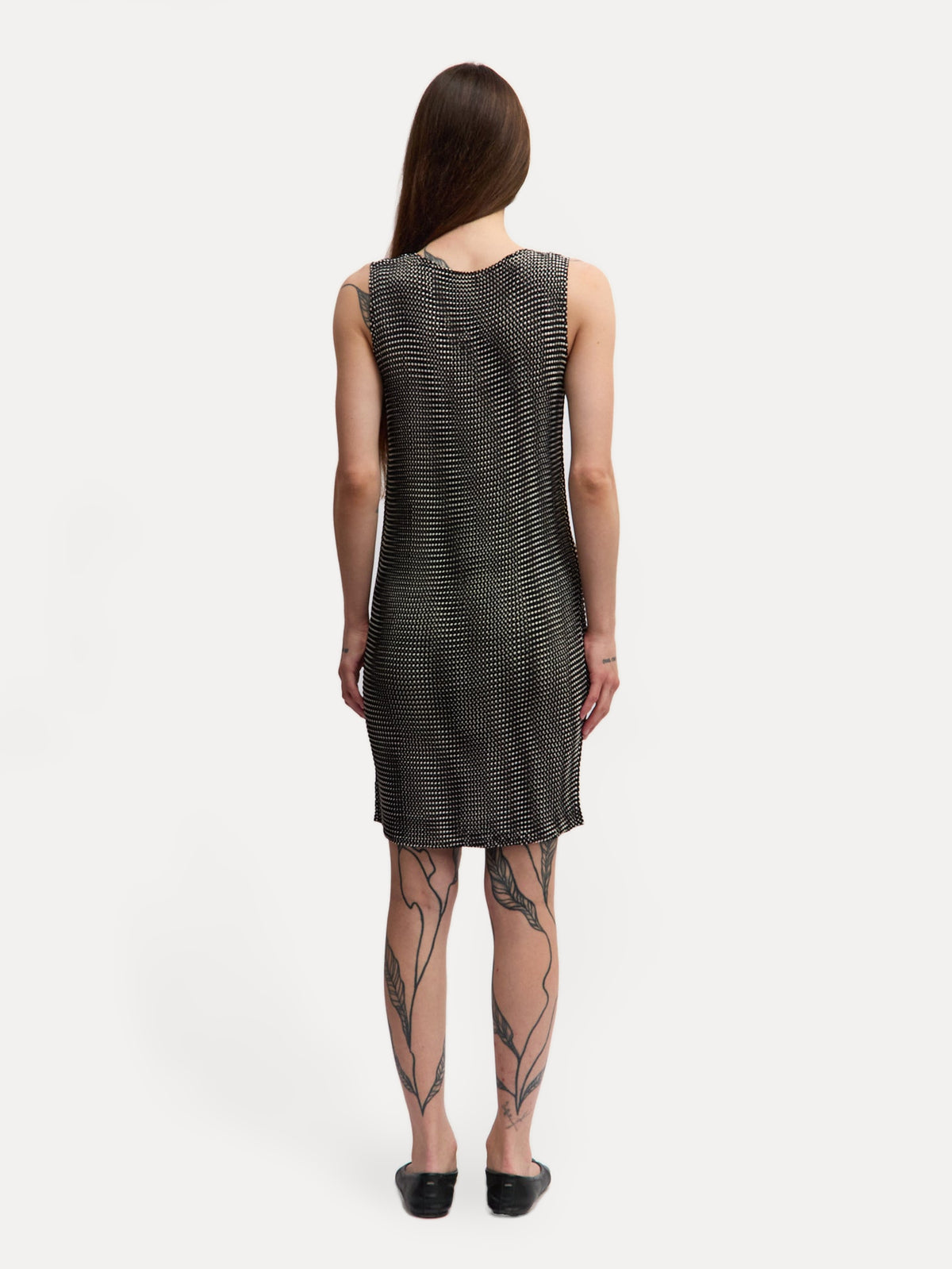 1996 Issey Miyake Black/White Cyberdot Dress