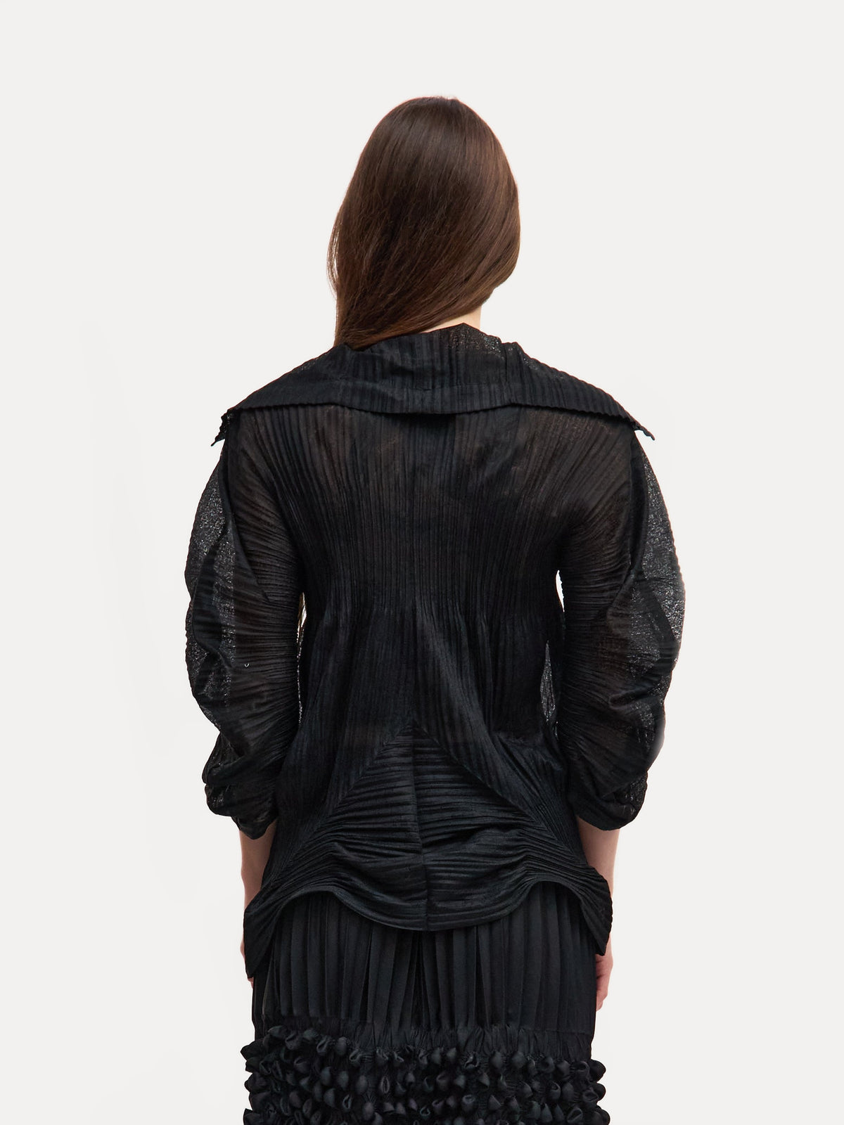 Issey Miyake 3-D Semi-Sheer Long Sleeve