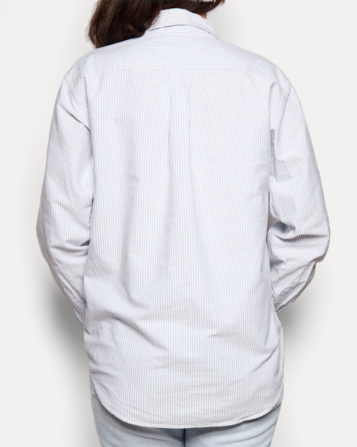 90’s Ralph Lauren Blue White Striped Button Down, Size M L
