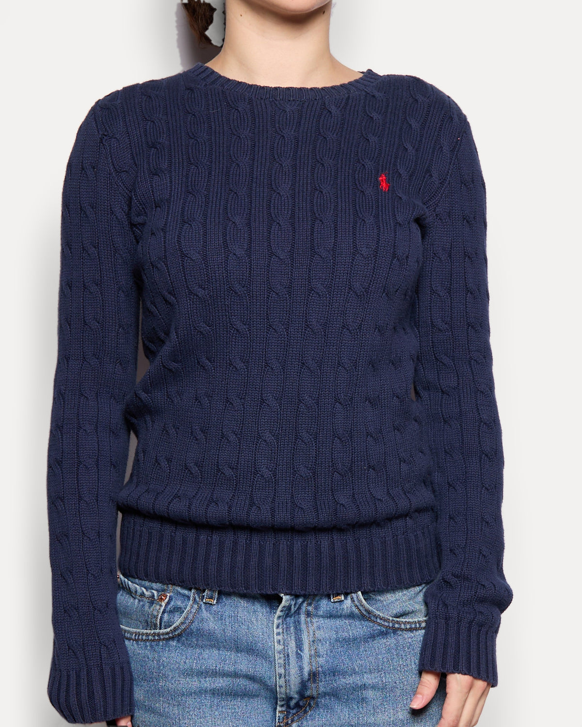 Ralph Lauren Navy Cable Knit Sweater