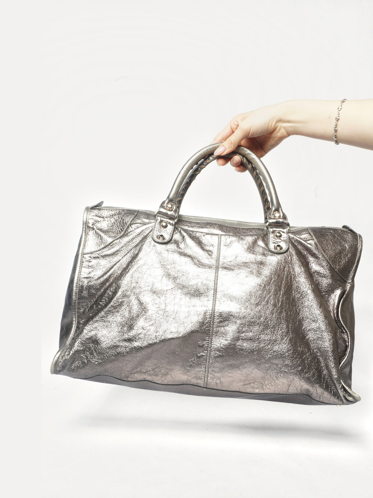 Balenciaga Metallic City Giant Weekender Bag