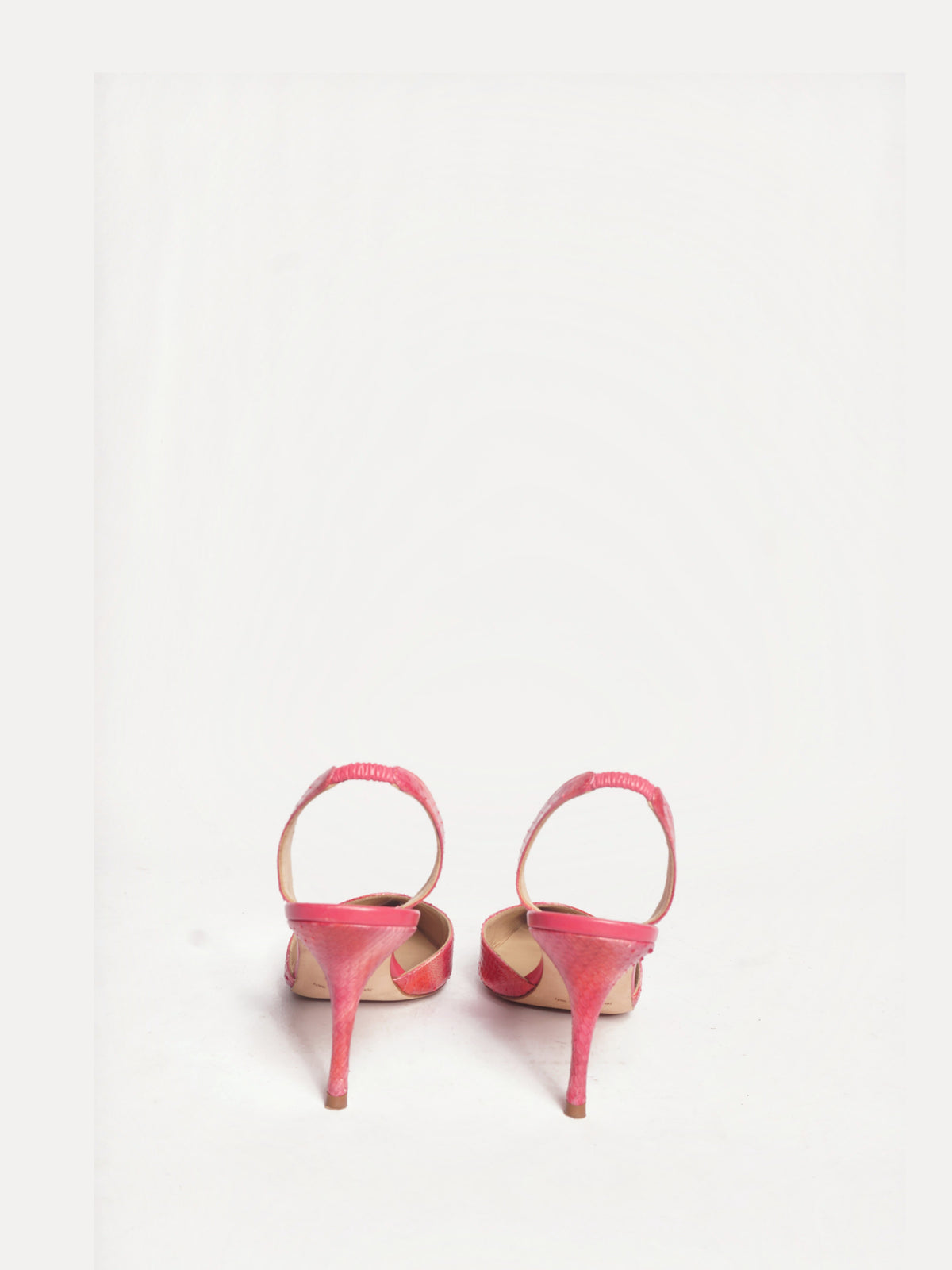 Manolo Blahnik Pink Pointed Toe Slingback Heels
