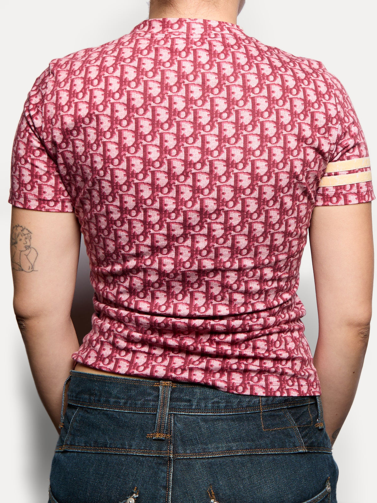 2000's Christian Dior Red Trotter Print Top by John Galliano