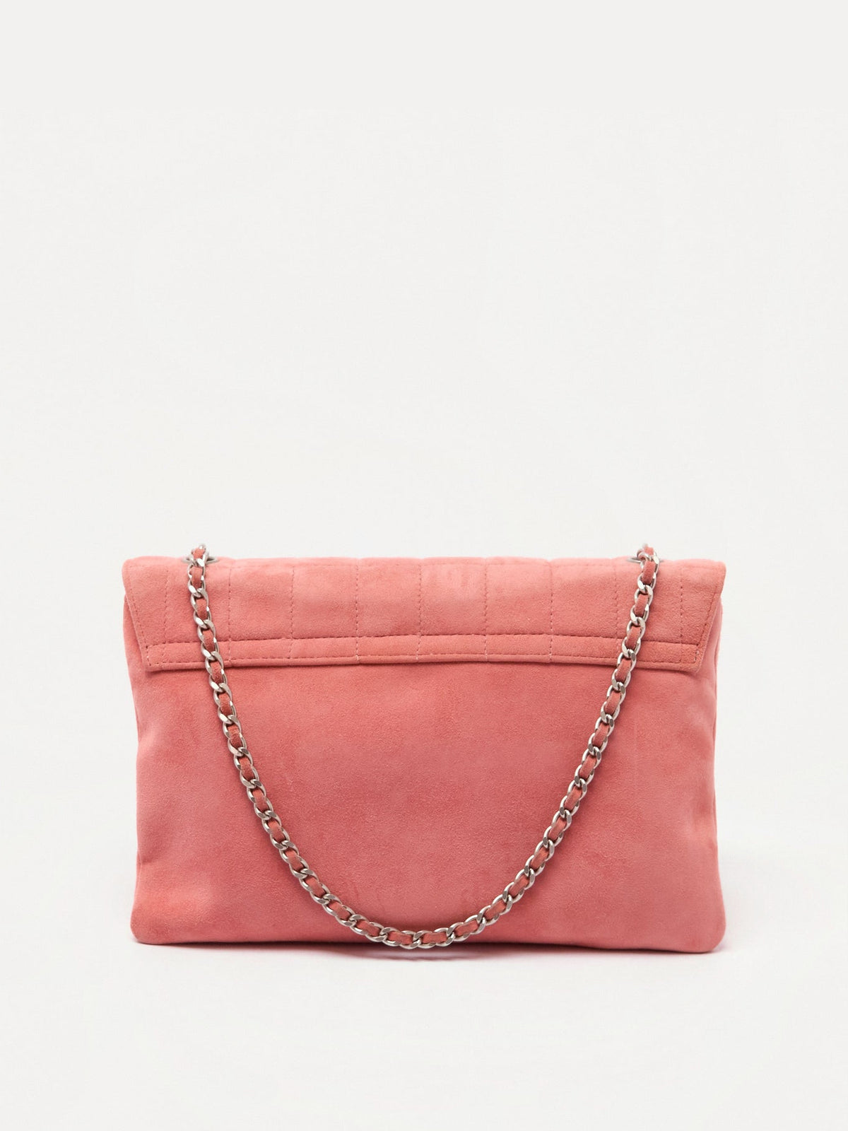 Chanel Pink Suede Turnlock Flap Bag