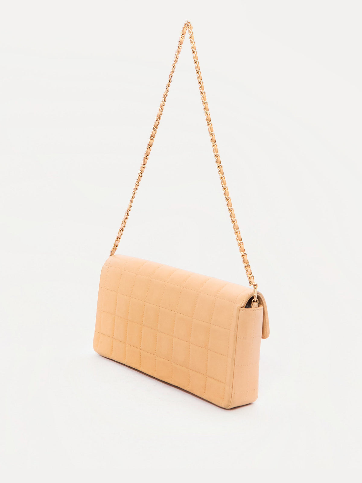 Chanel Beige Chocolate Bar Shoulder Bag