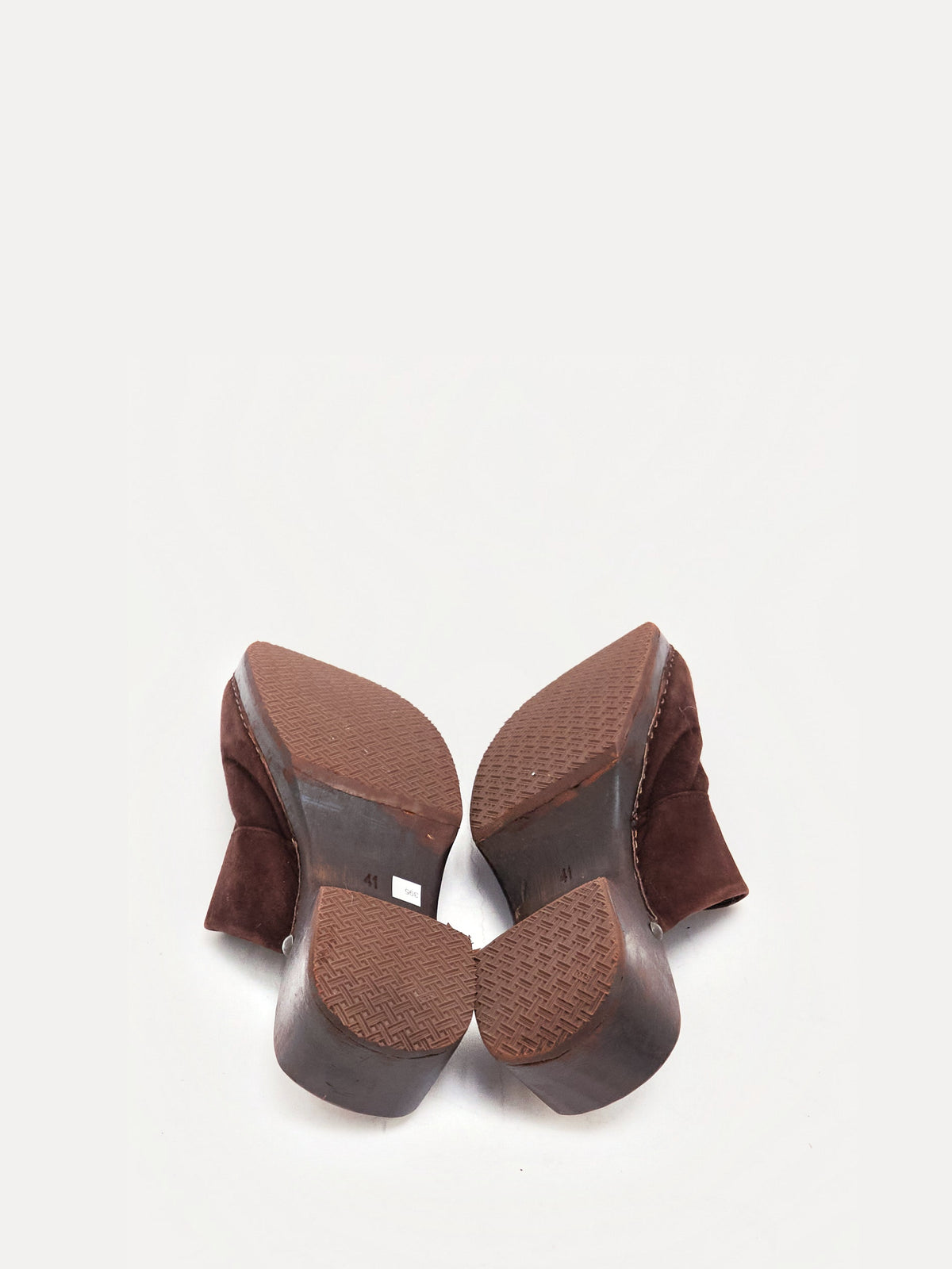 Chanel Brown Suede Clog 41