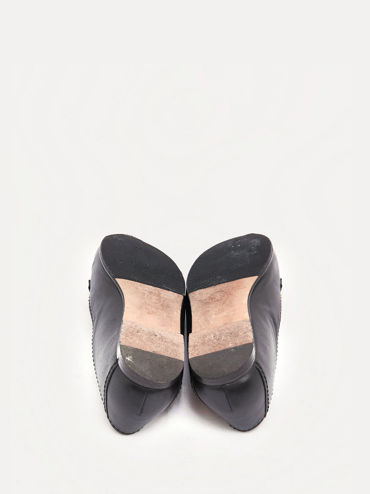 Chanel Black Pearl CC Loafer 36