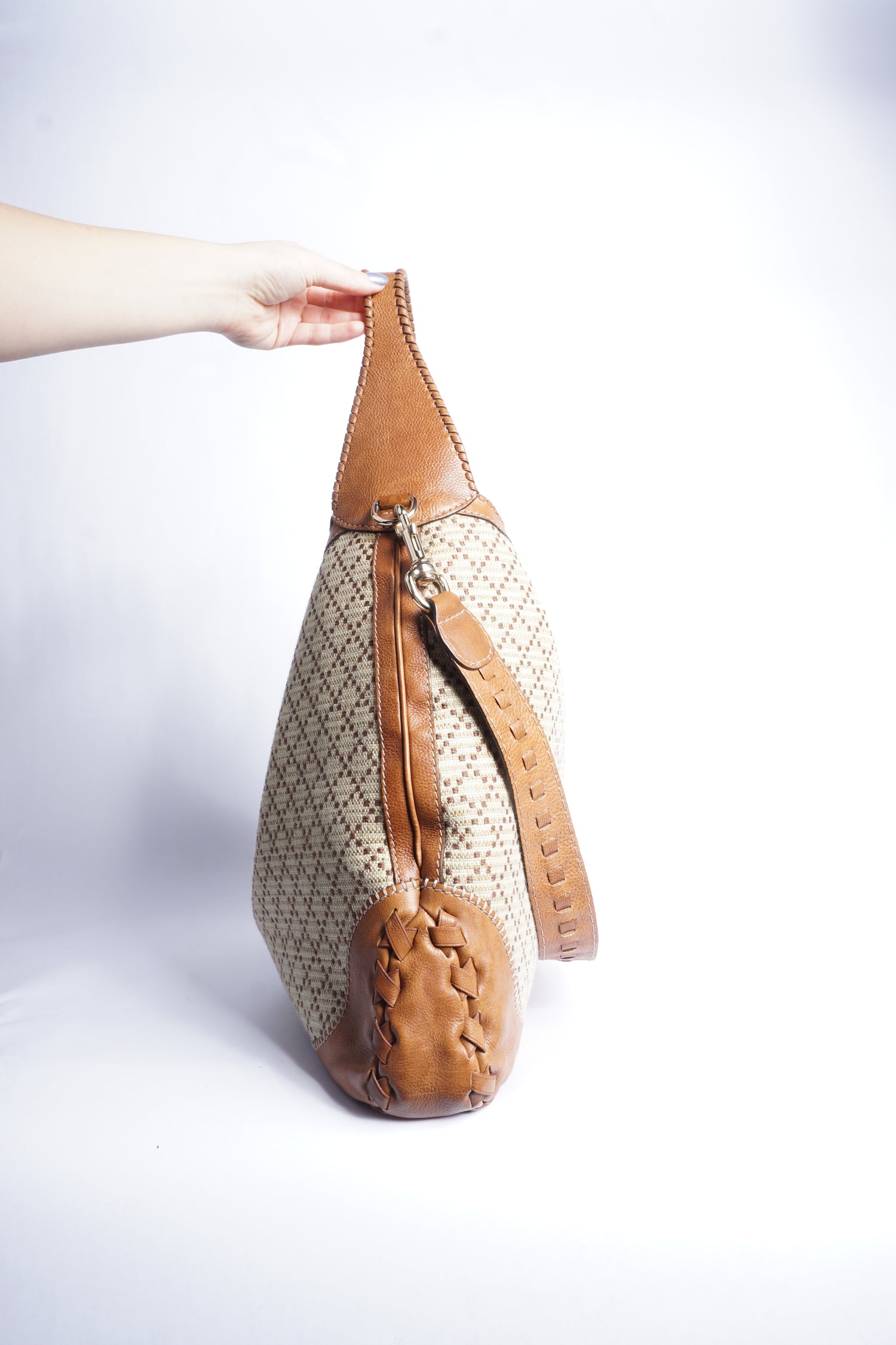 Gucci Jackie Diamante Bamboo Tassel Bag