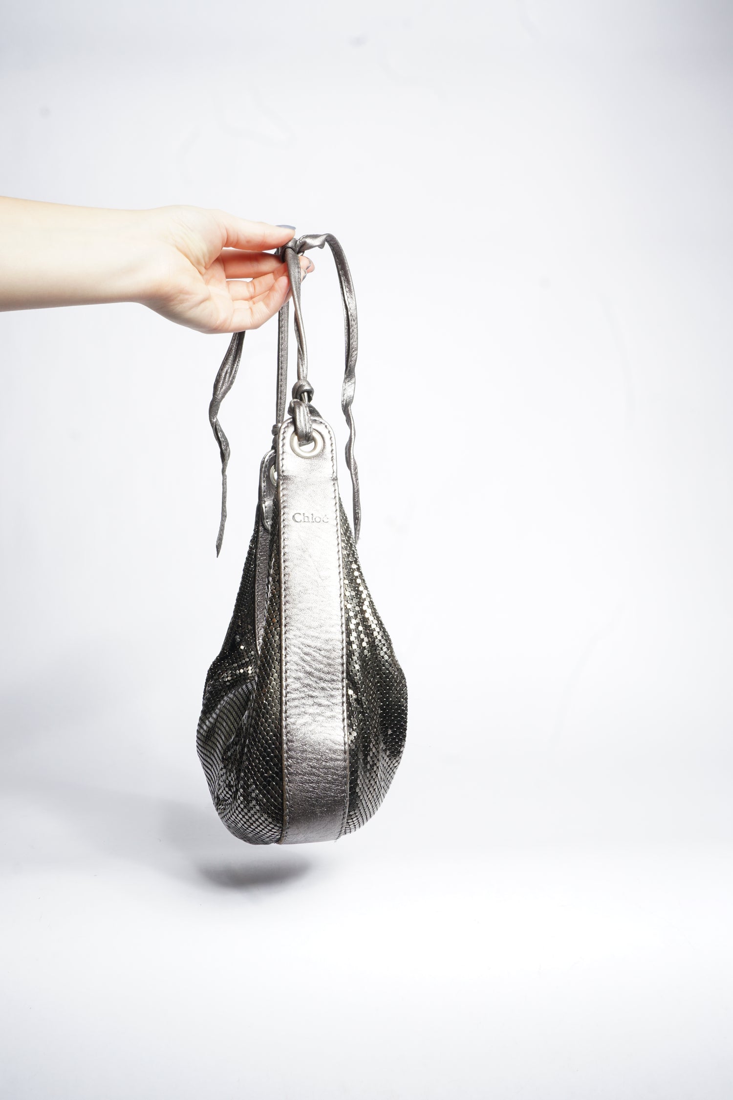 Chloe Silver Sequin Chainmail 'Glomesh' Bag