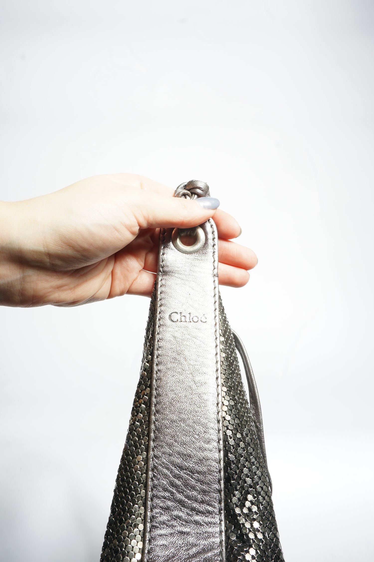 Chloe Silver Sequin Chainmail 'Glomesh' Bag