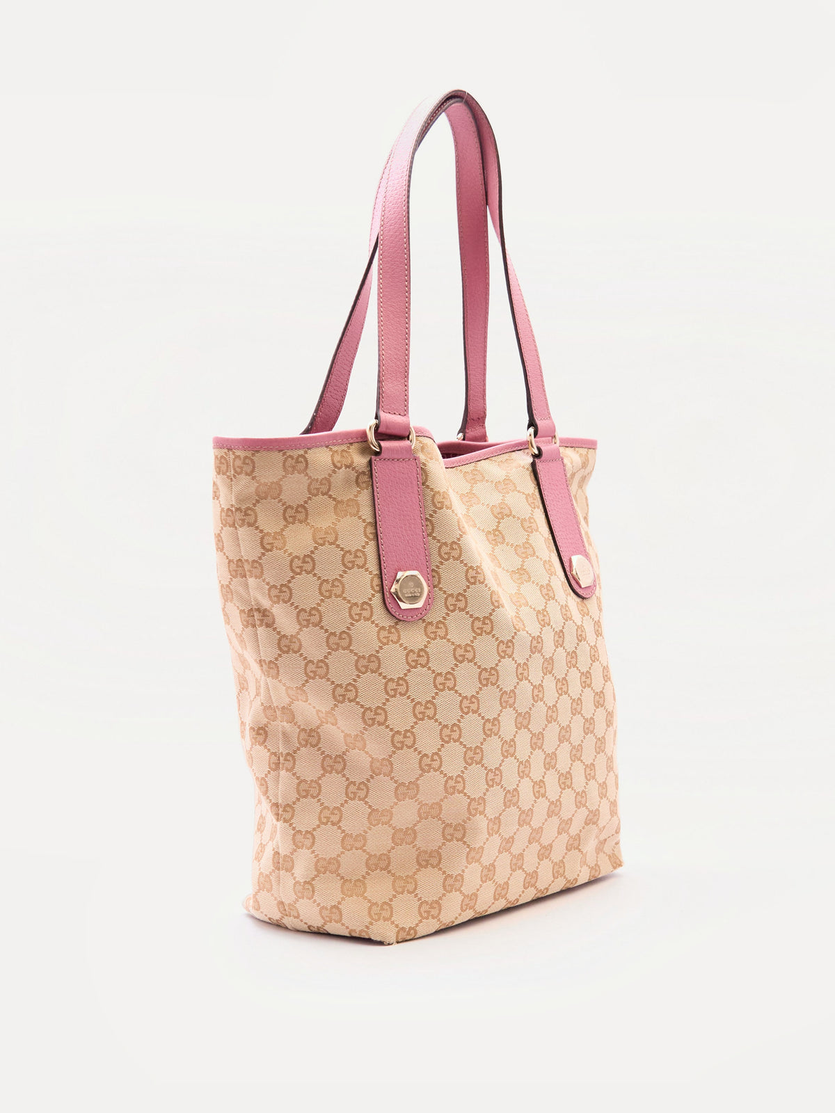 Gucci Beige Pink Monogram Tote