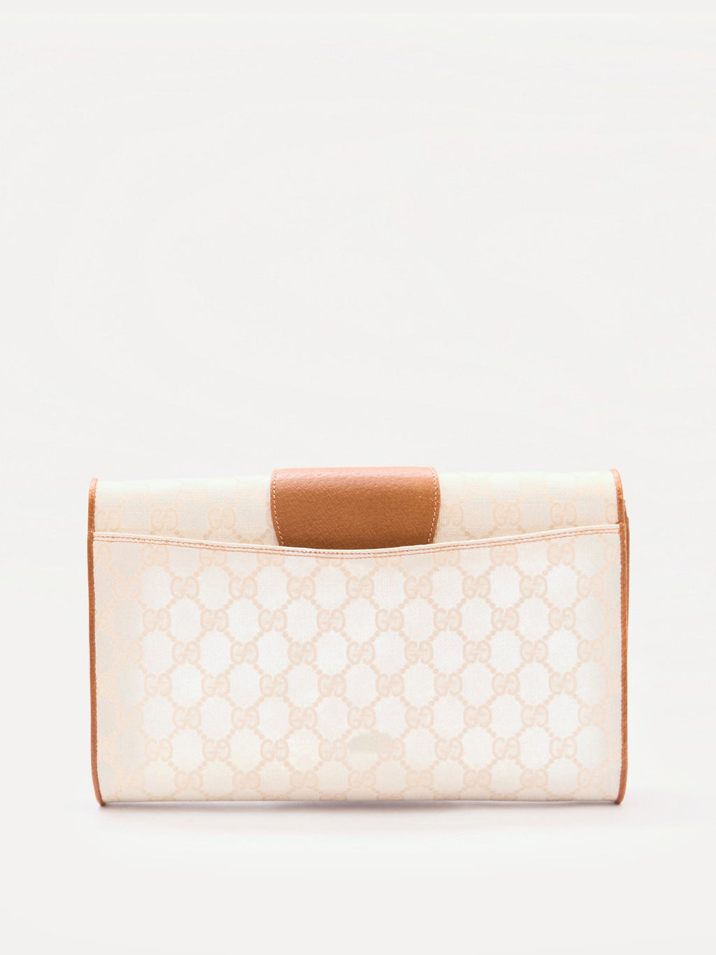 90's Gucci White Momogram Clutch