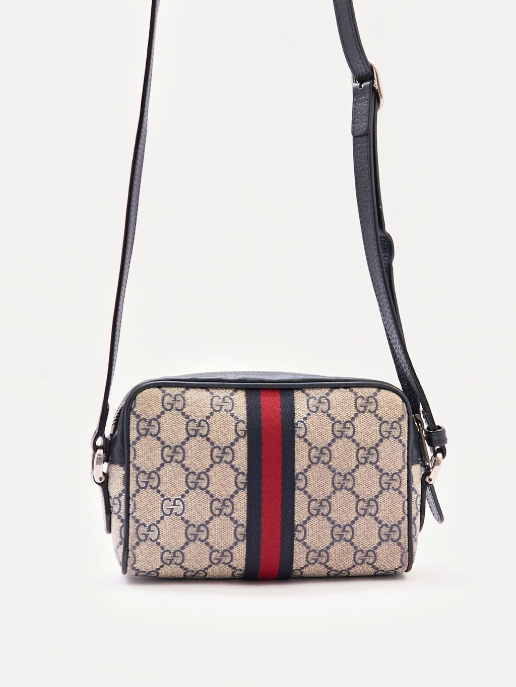 90's Gucci Navy Monogram Crossbody