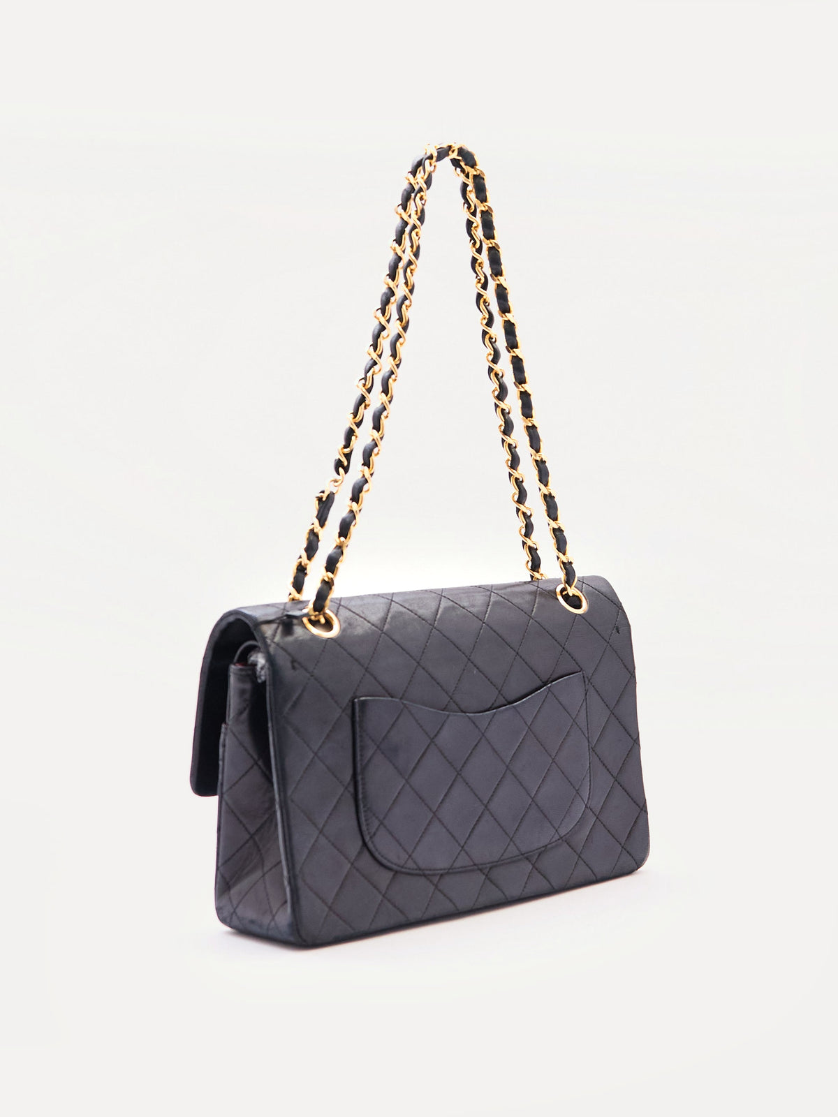 Chanel Black Classic Double Flap 25 Lambskin Shoulder Bag