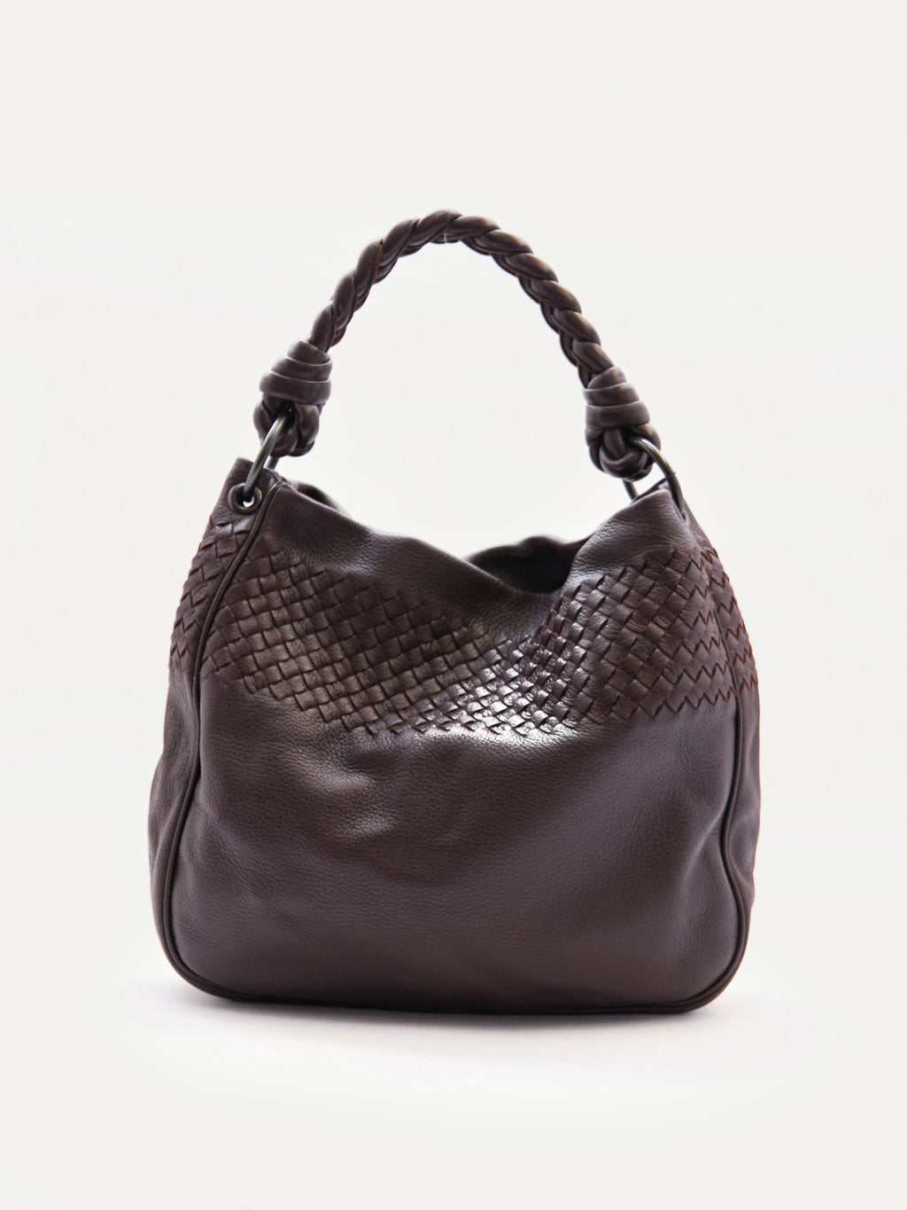Bottega Veneta Brown Intrecciato Leather Shoulder Bag