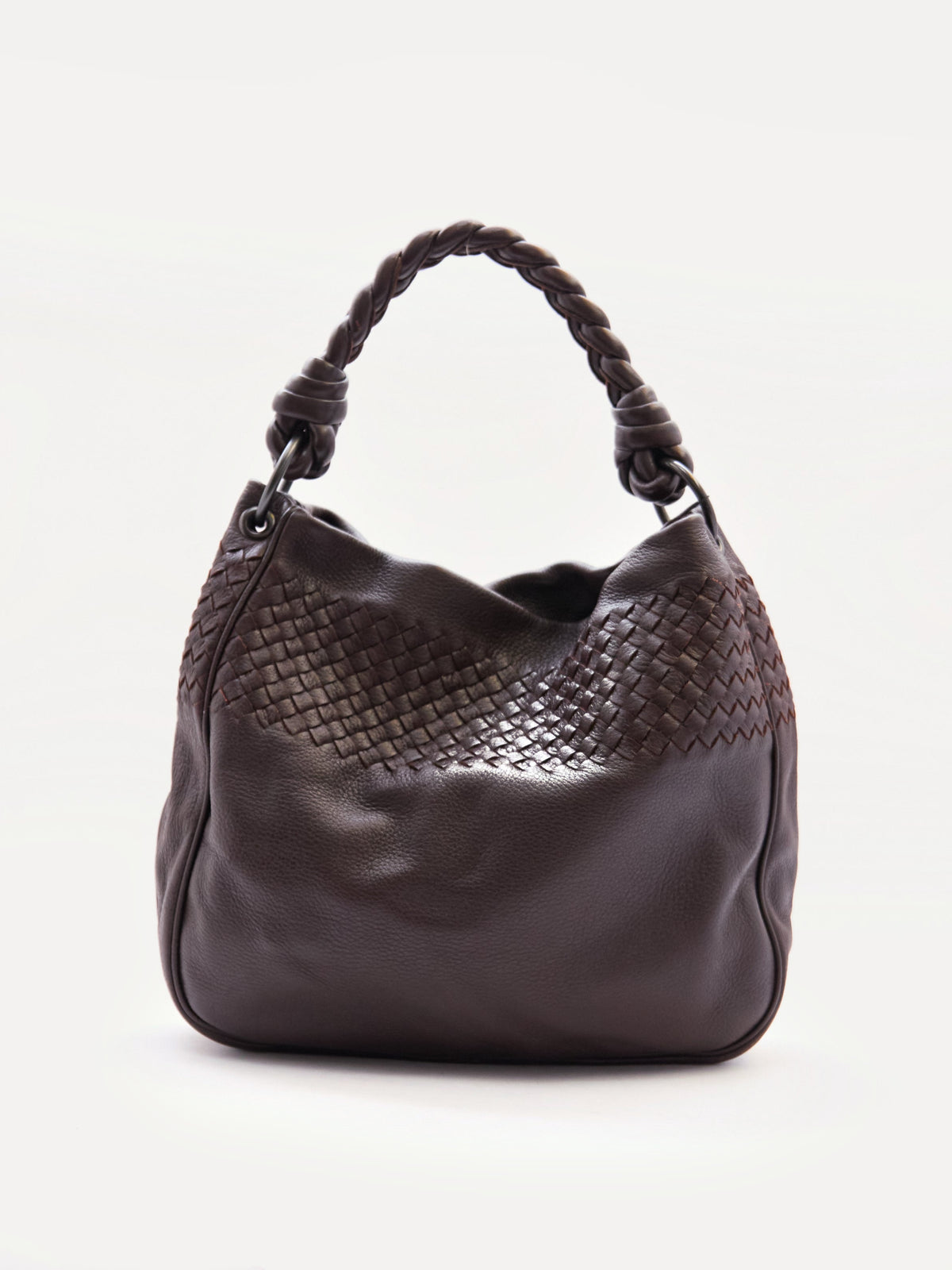 Bottega Veneta Brown Intrecciato Leather Shoulder Bag