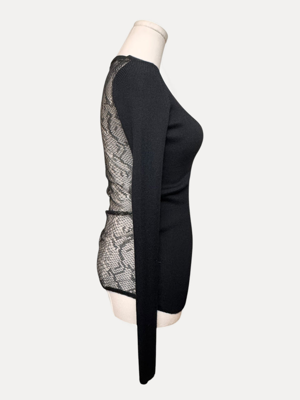Gucci Black Sweater w/ Lace Back Panel