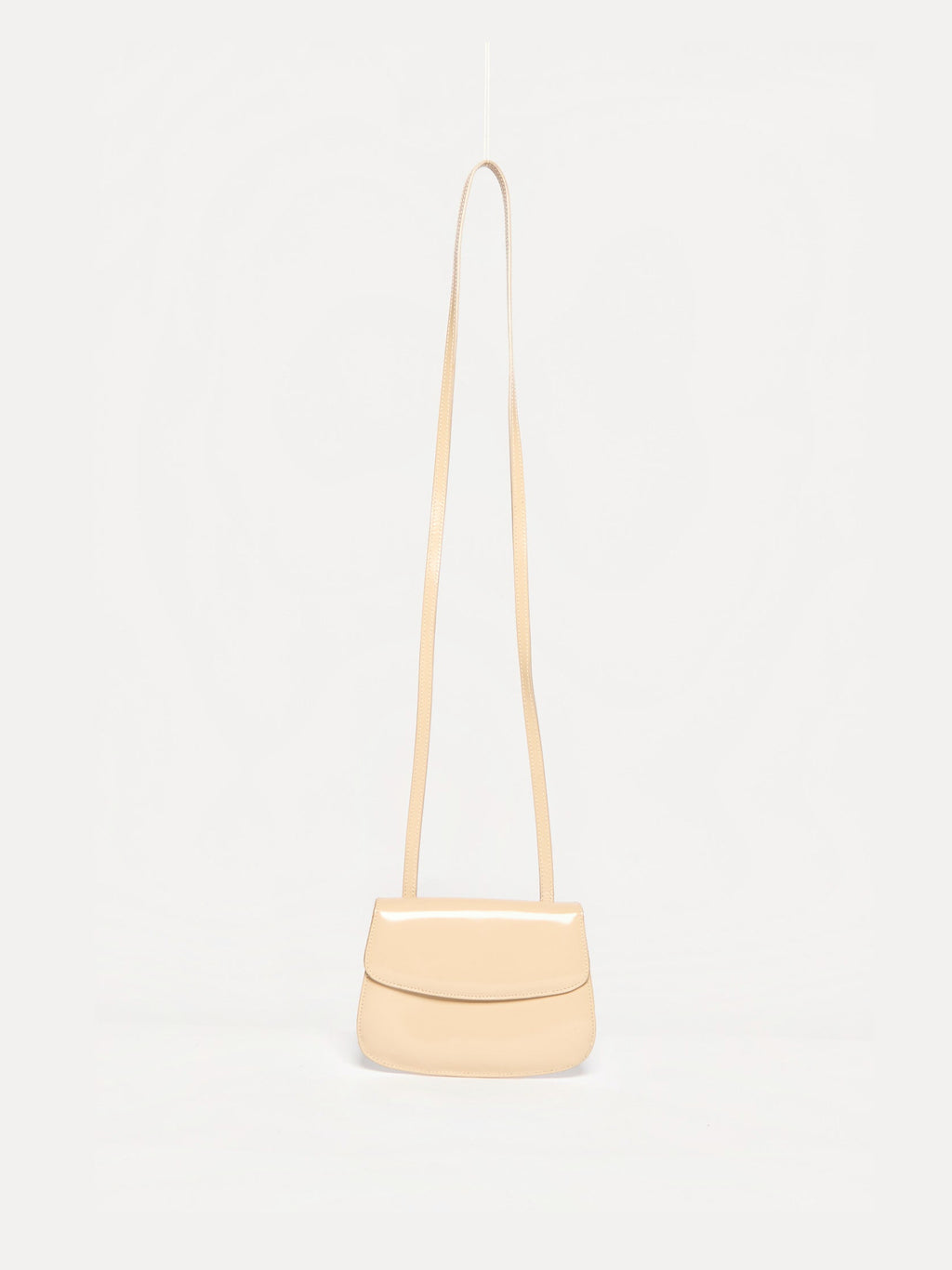 Gucci Beige Patent Thin Horsebit Crossbody Bag