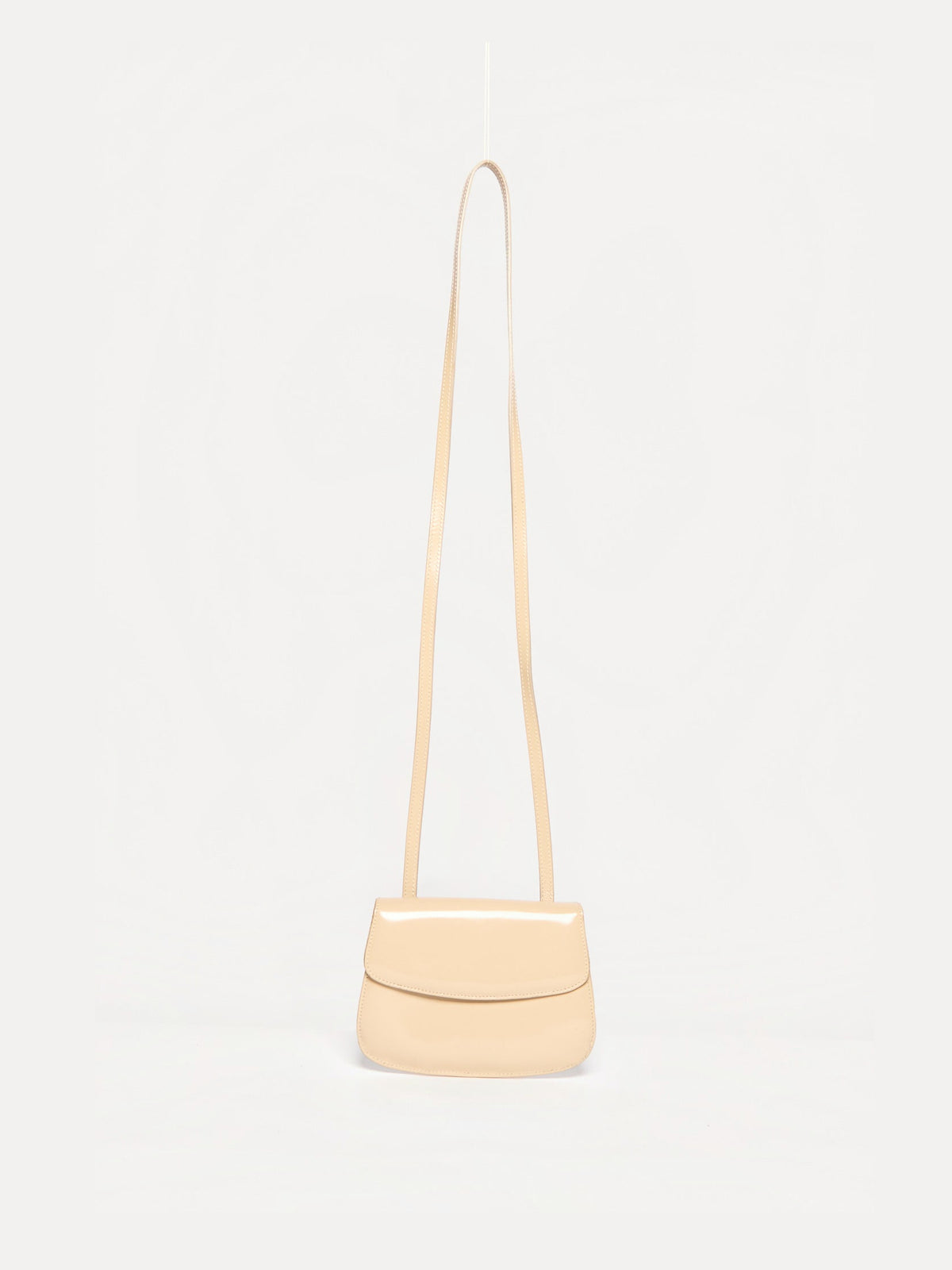 Gucci Beige Patent Thin Horsebit Crossbody Bag