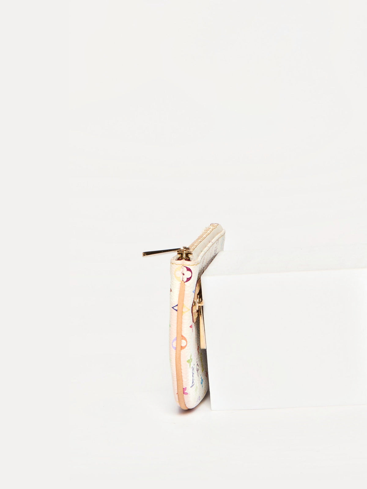 Louis Vuitton White Murakami Monogram Multicolor Keychain Pochette