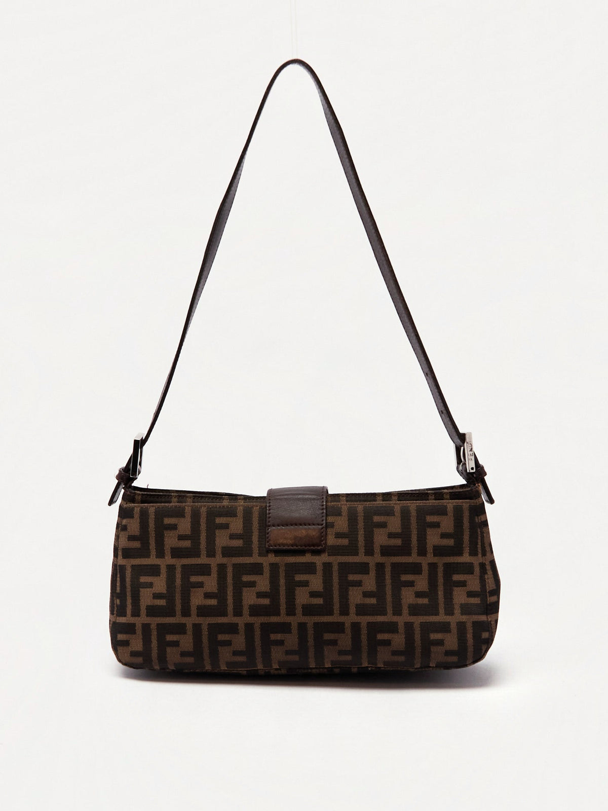 90's Fendi Baguette Brown Zucca Shoulder Bag