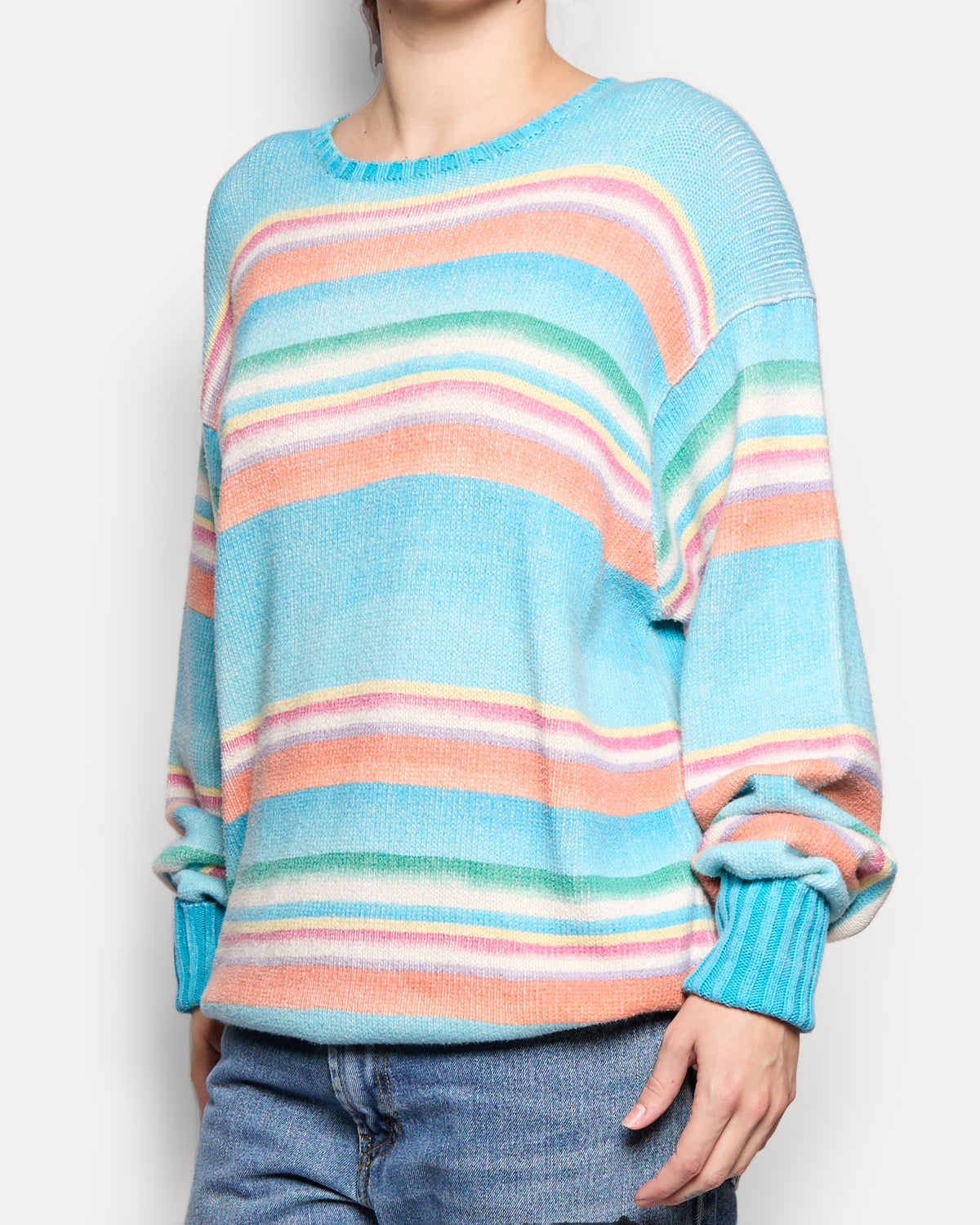 Ralph Lauren Ombre Stripe Cotton Knit Sweater