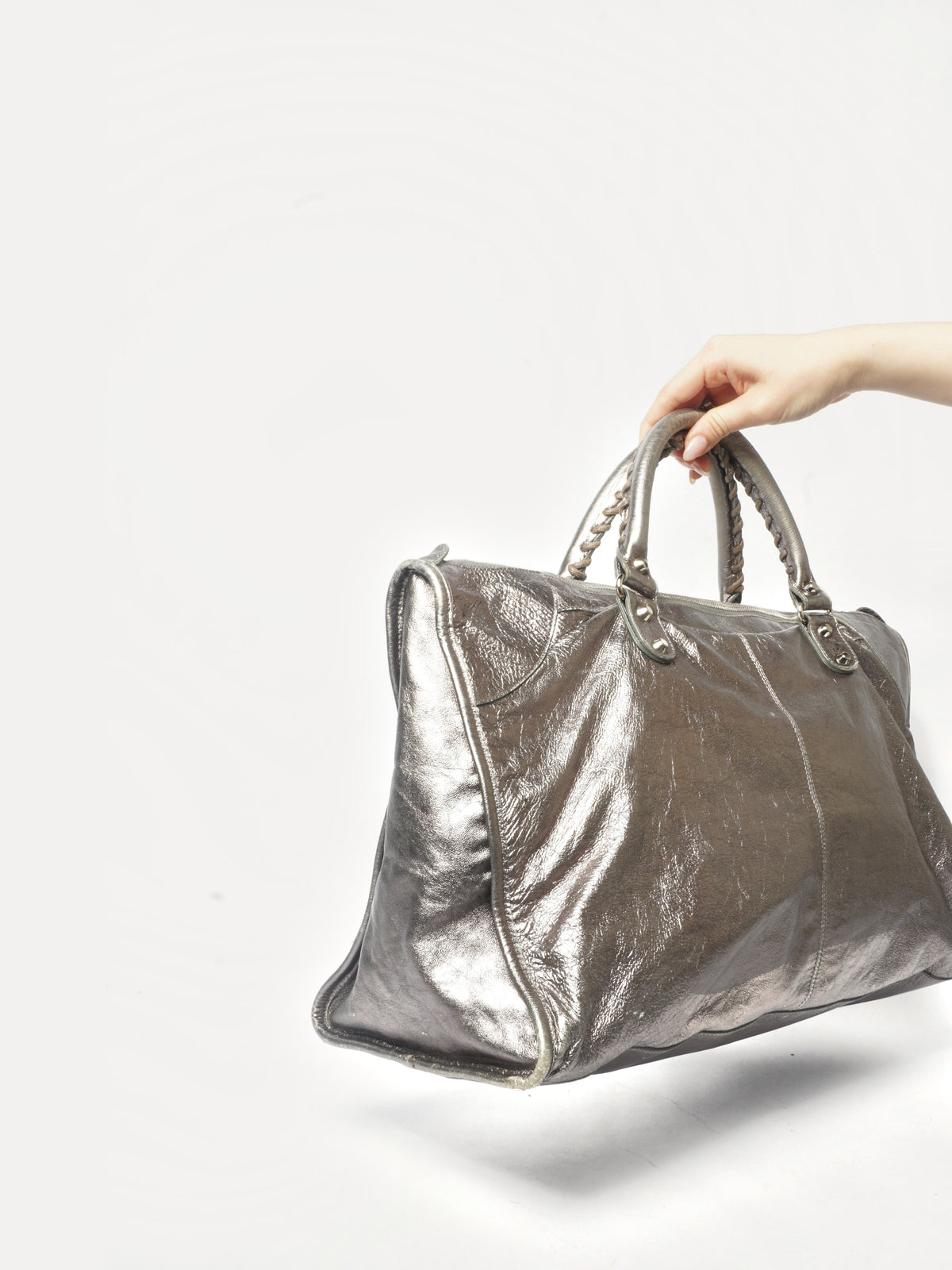 Balenciaga Metallic City Giant Weekender Bag