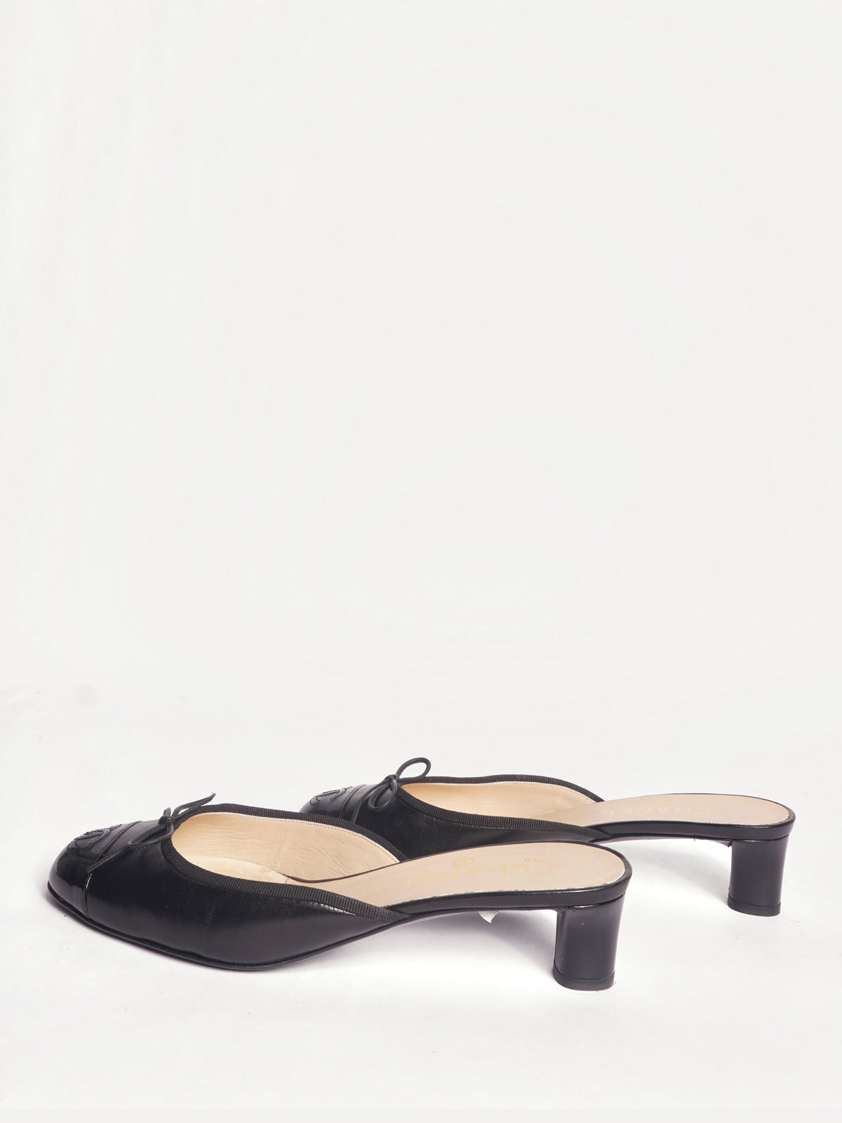Chanel Black Mules