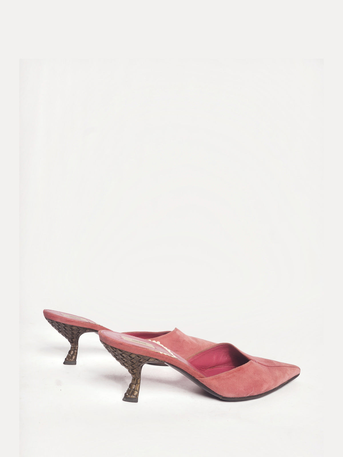 Prada Suede Pink Mules