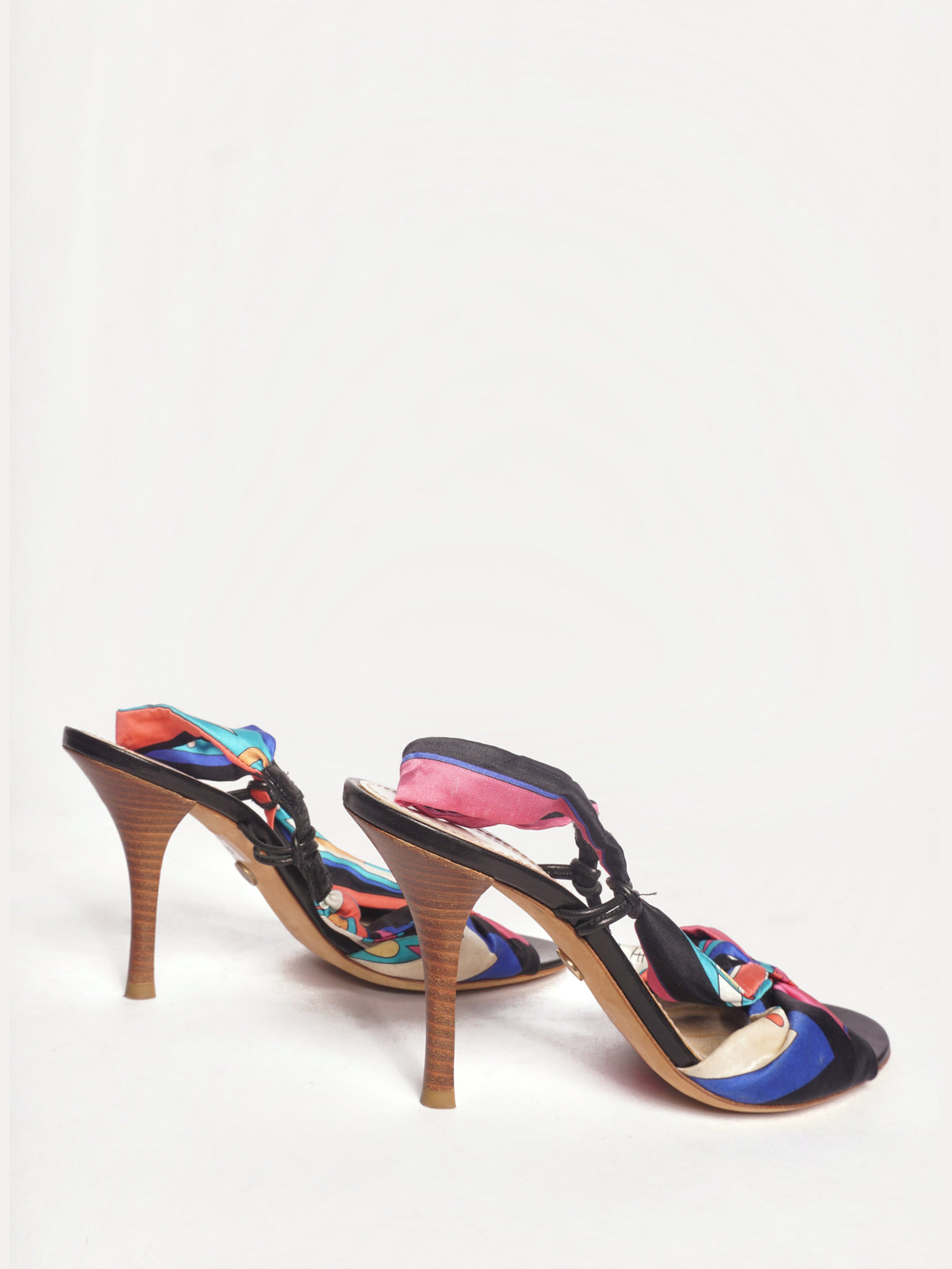 Emilio Pucci Multicolor Slingback Heels