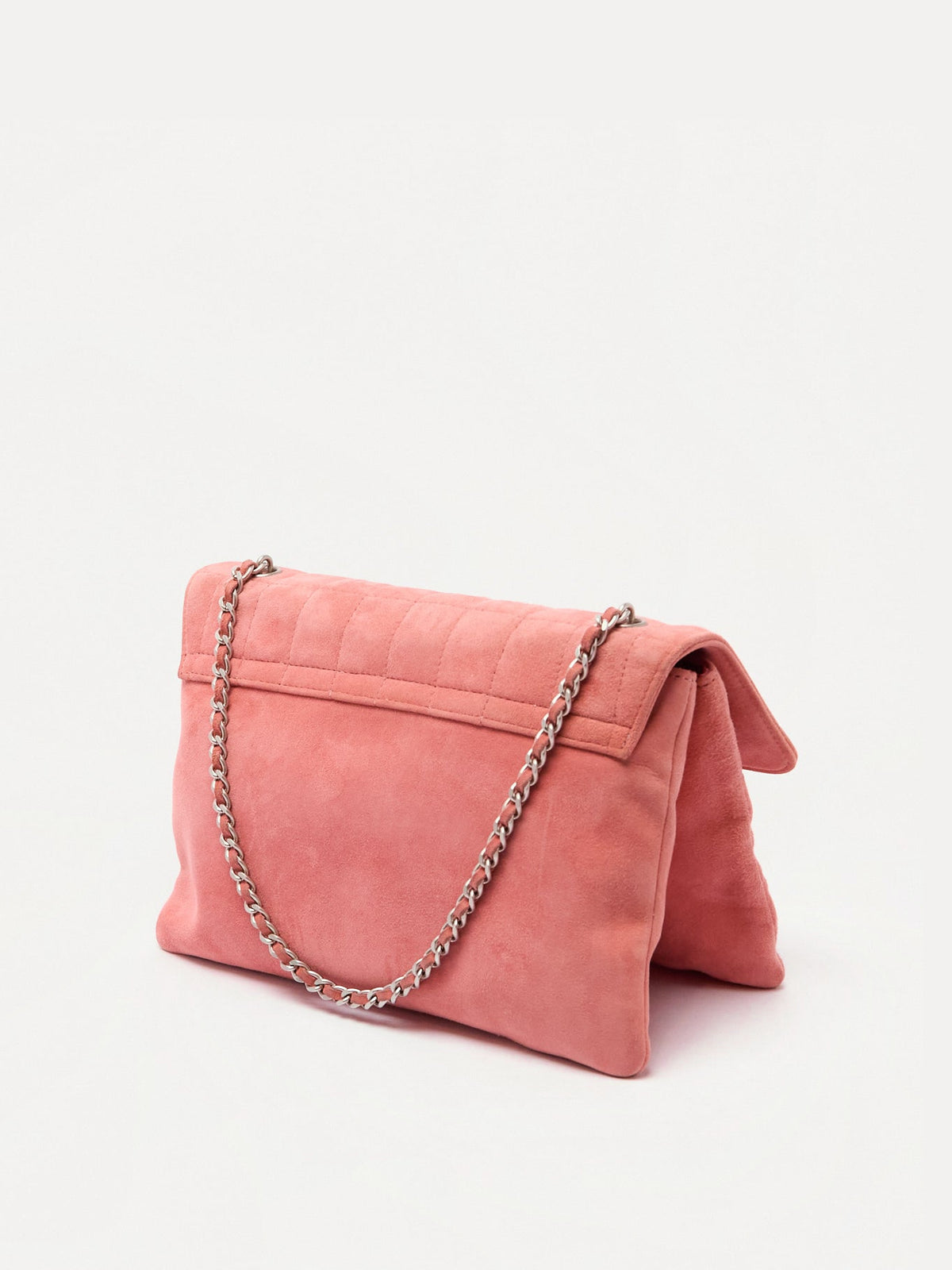 Chanel Pink Suede Turnlock Flap Bag