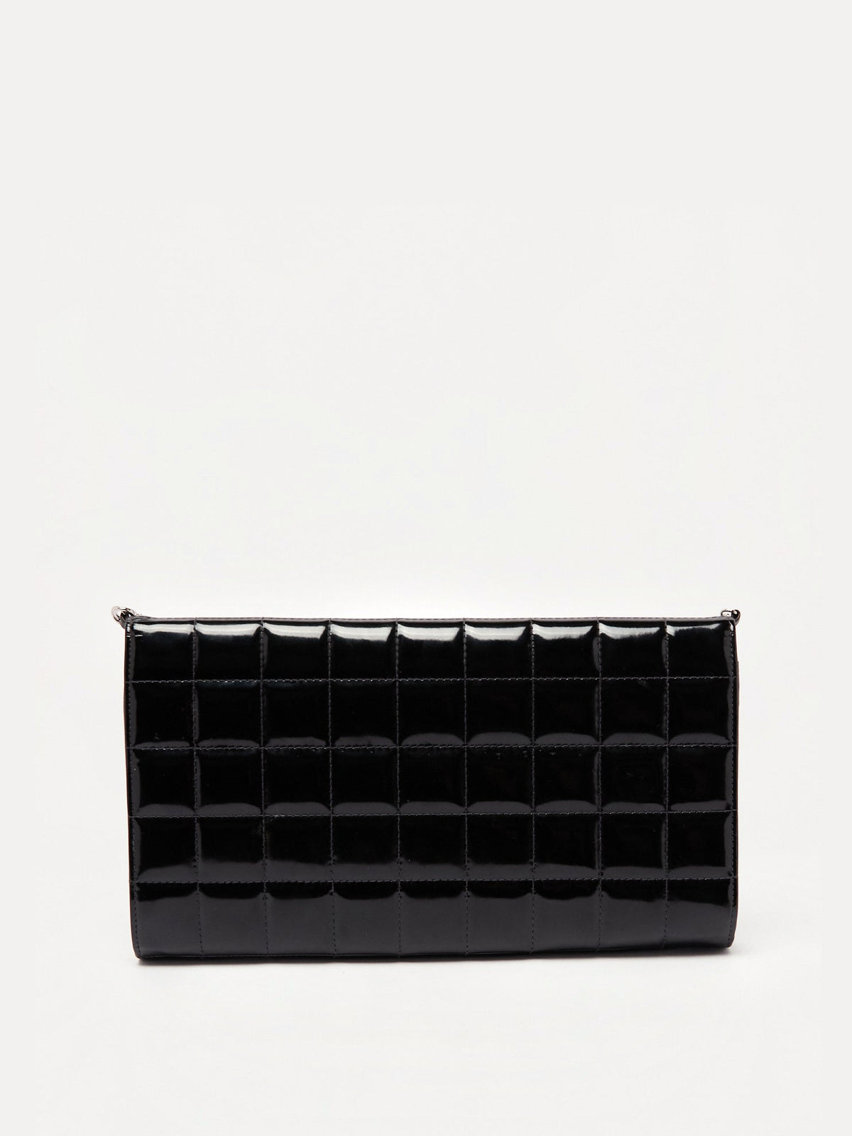 Chanel Black Patent CC Choco Bar Chain Shoulder Bag