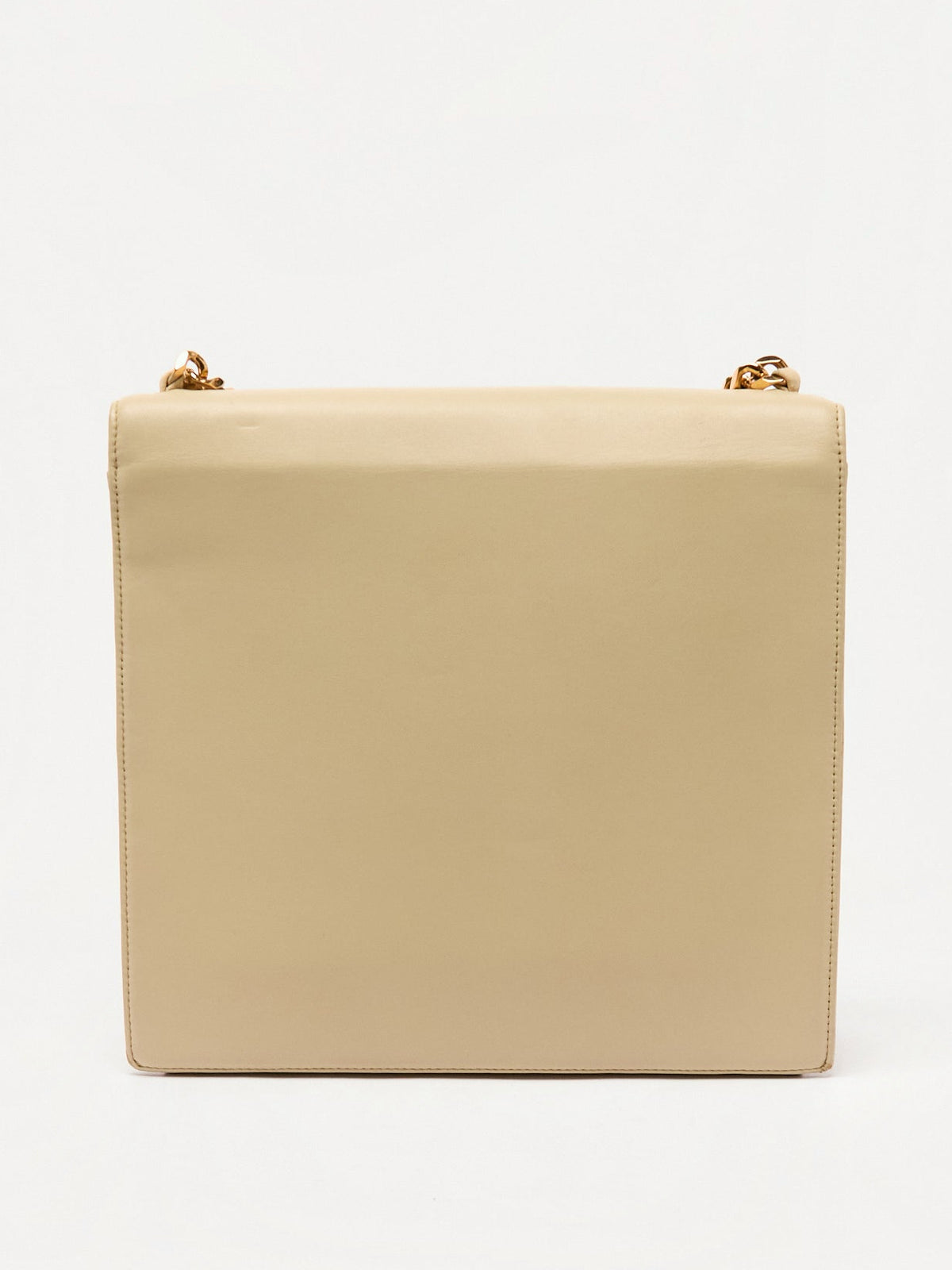 90’s Chanel Beige CC Chain Handbag 24K Gold Hardware