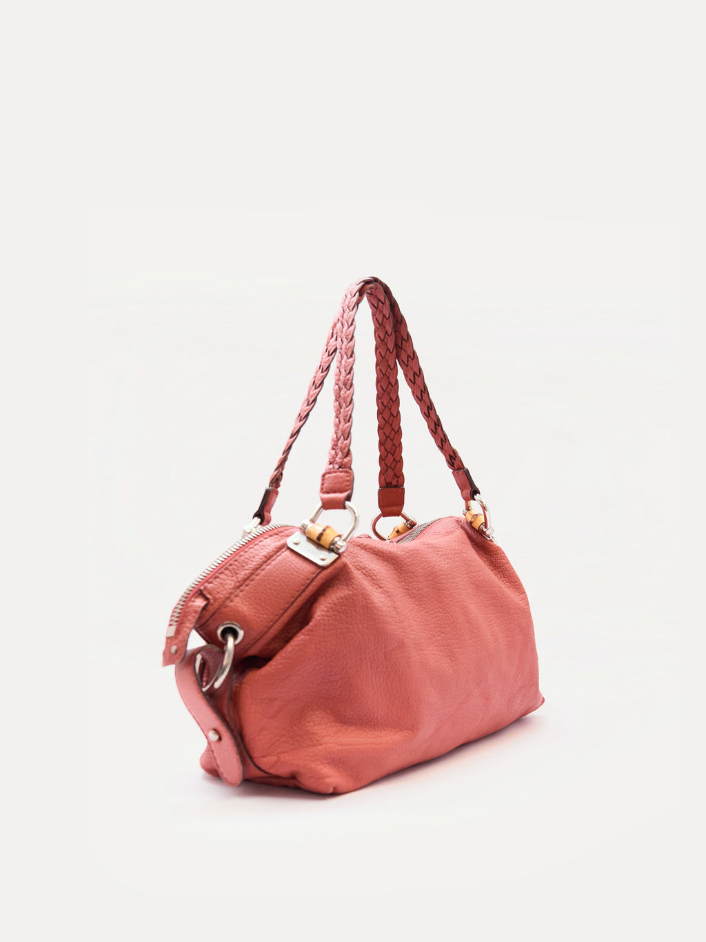 Gucci Orange Pebbled Leather Hobo Bag